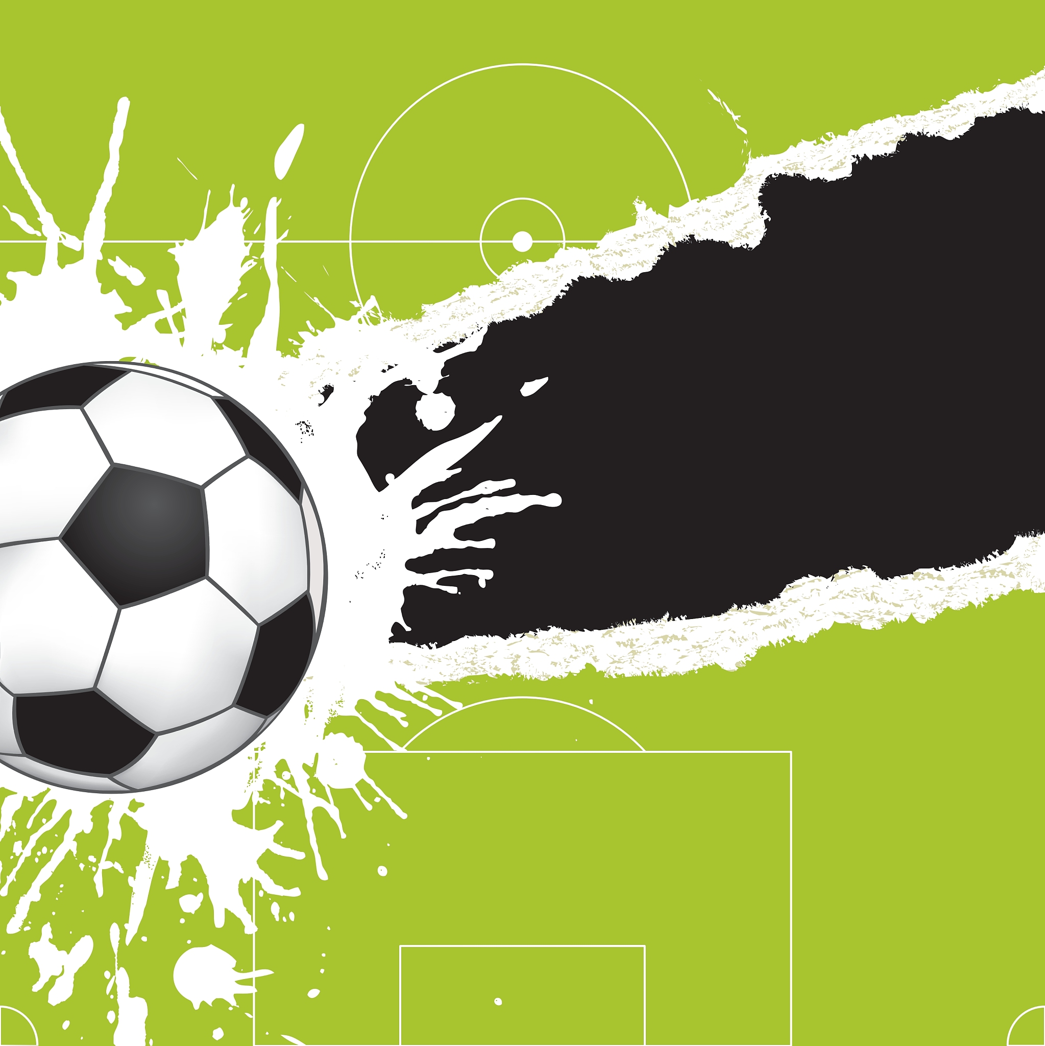 soccer ball on torn paper