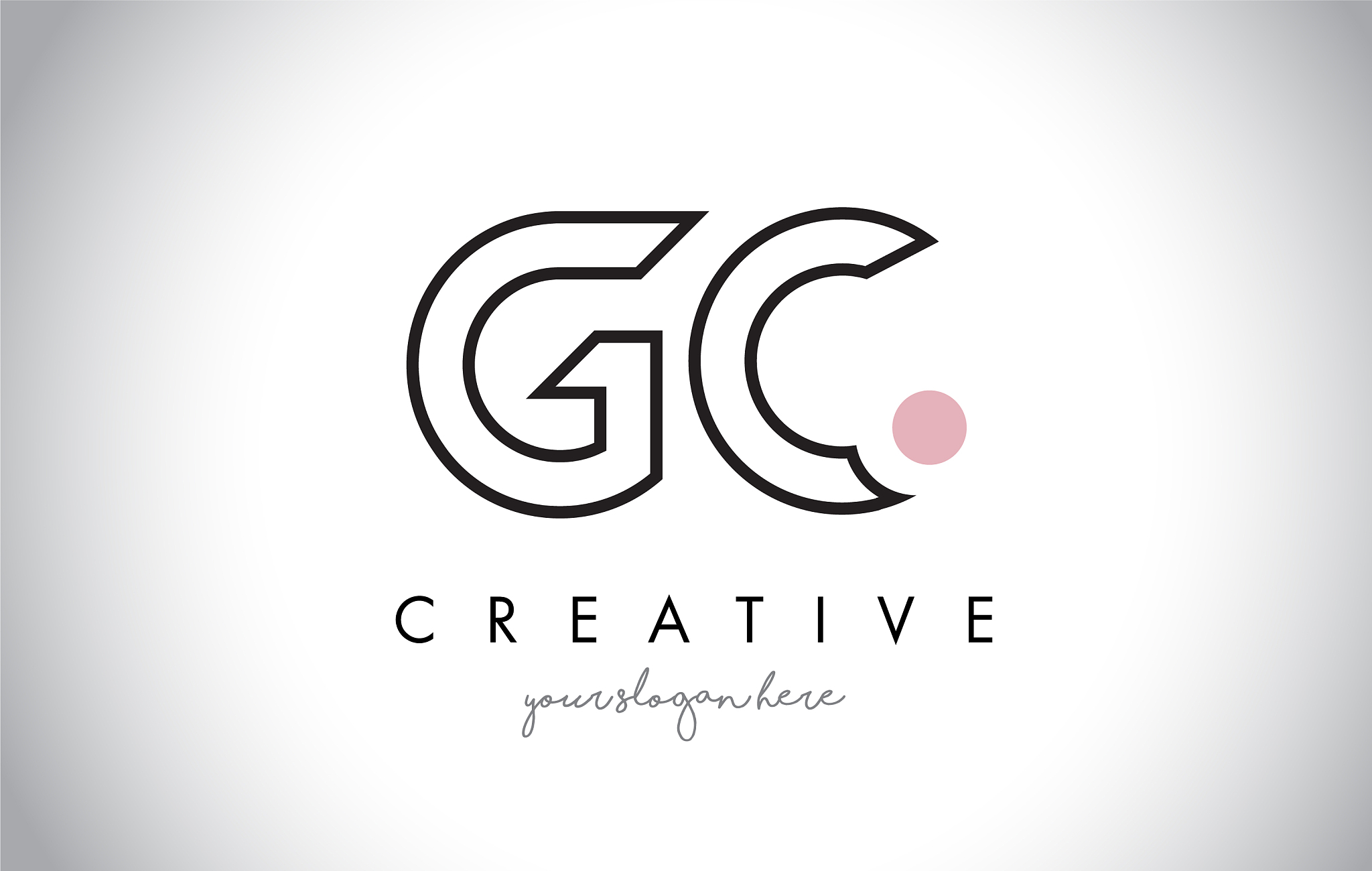 gc letter logo design with creative modern trendy