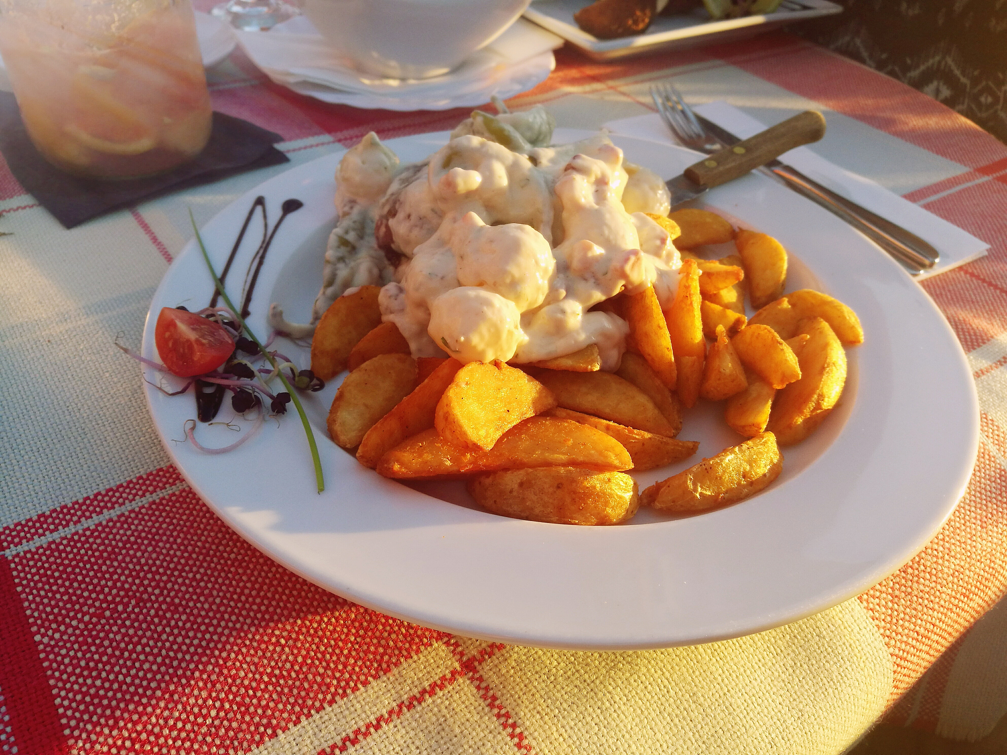 close-up of food in plate on table