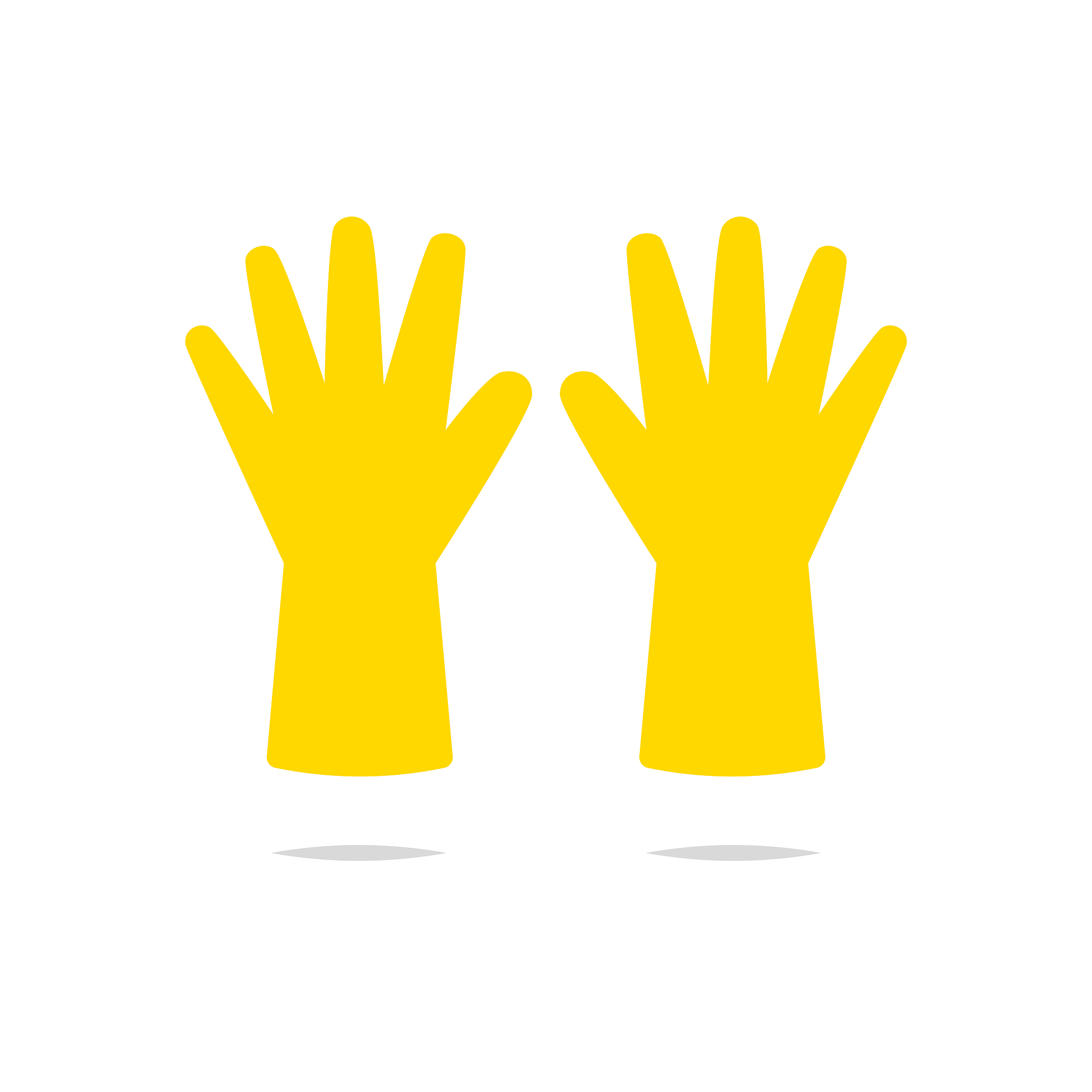 yellow rubber gloves vector