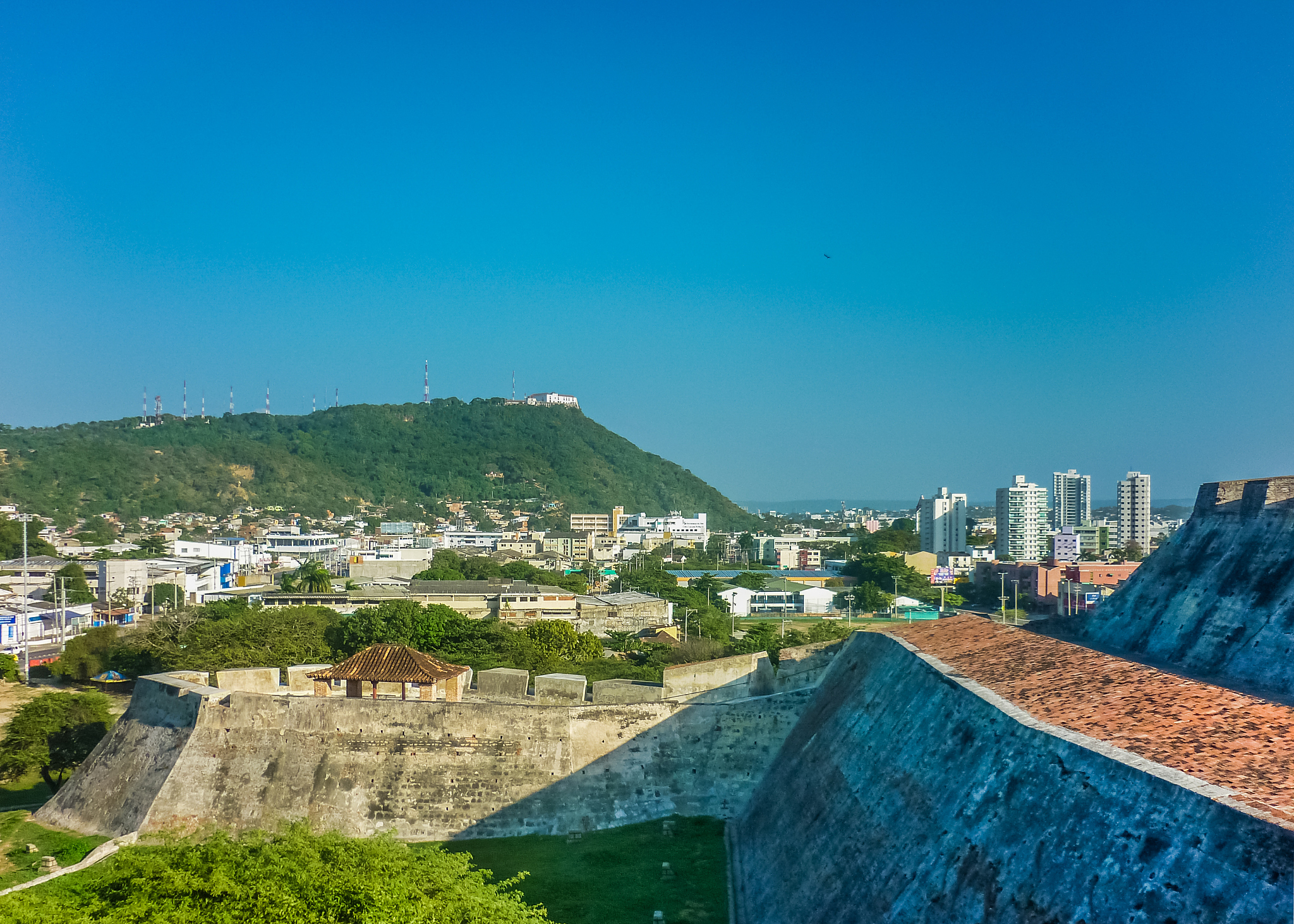 cartagena view from san felipe de barajas fortress