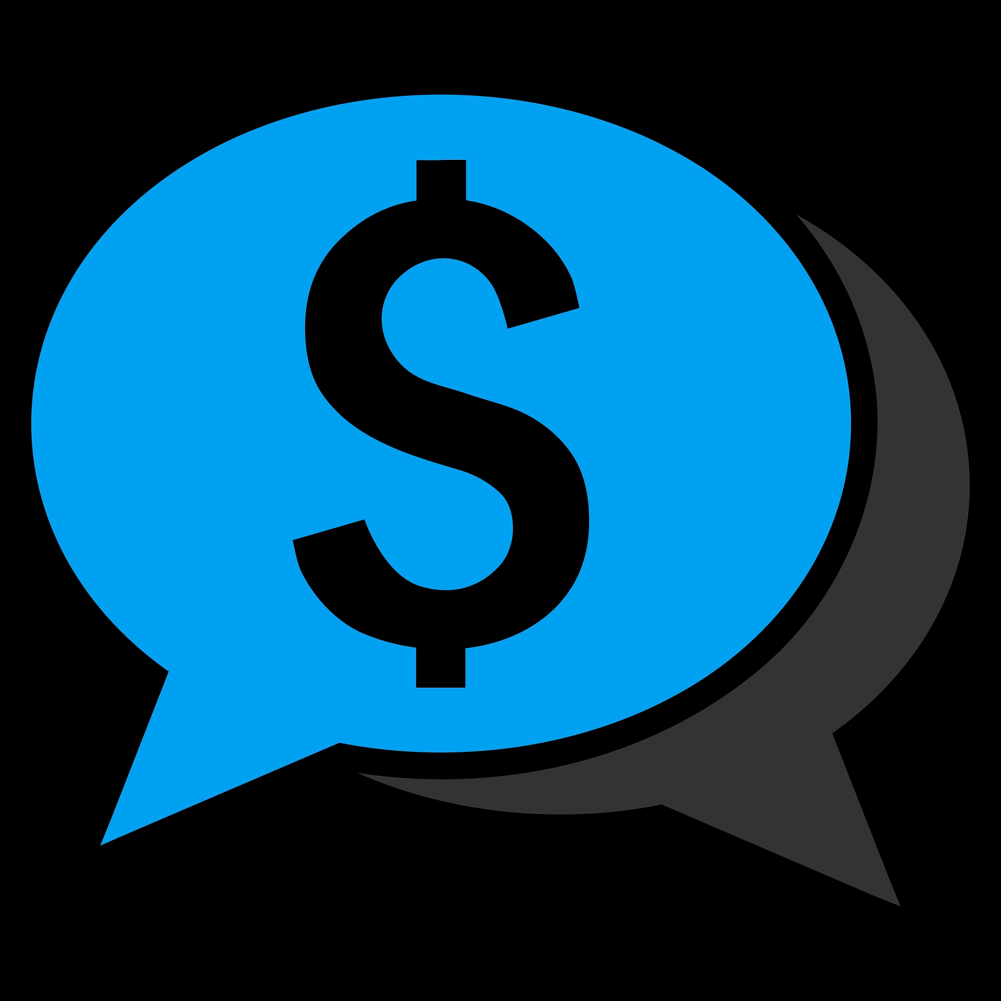financial chat flat icon