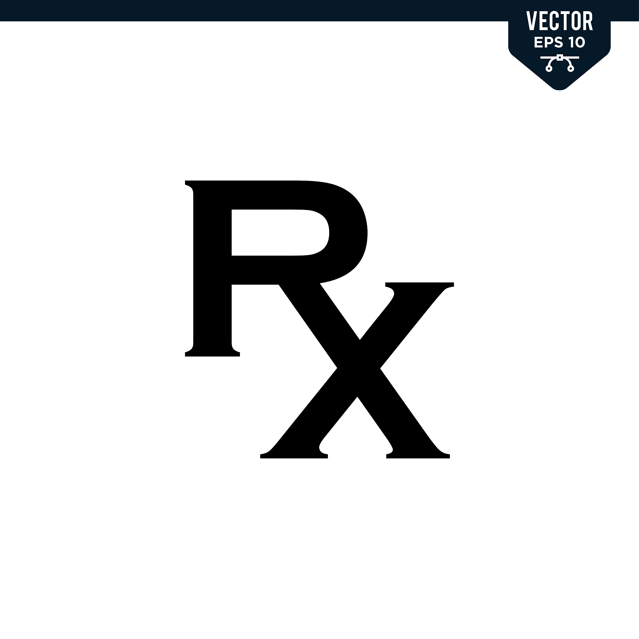 rx sign collection in glyph style