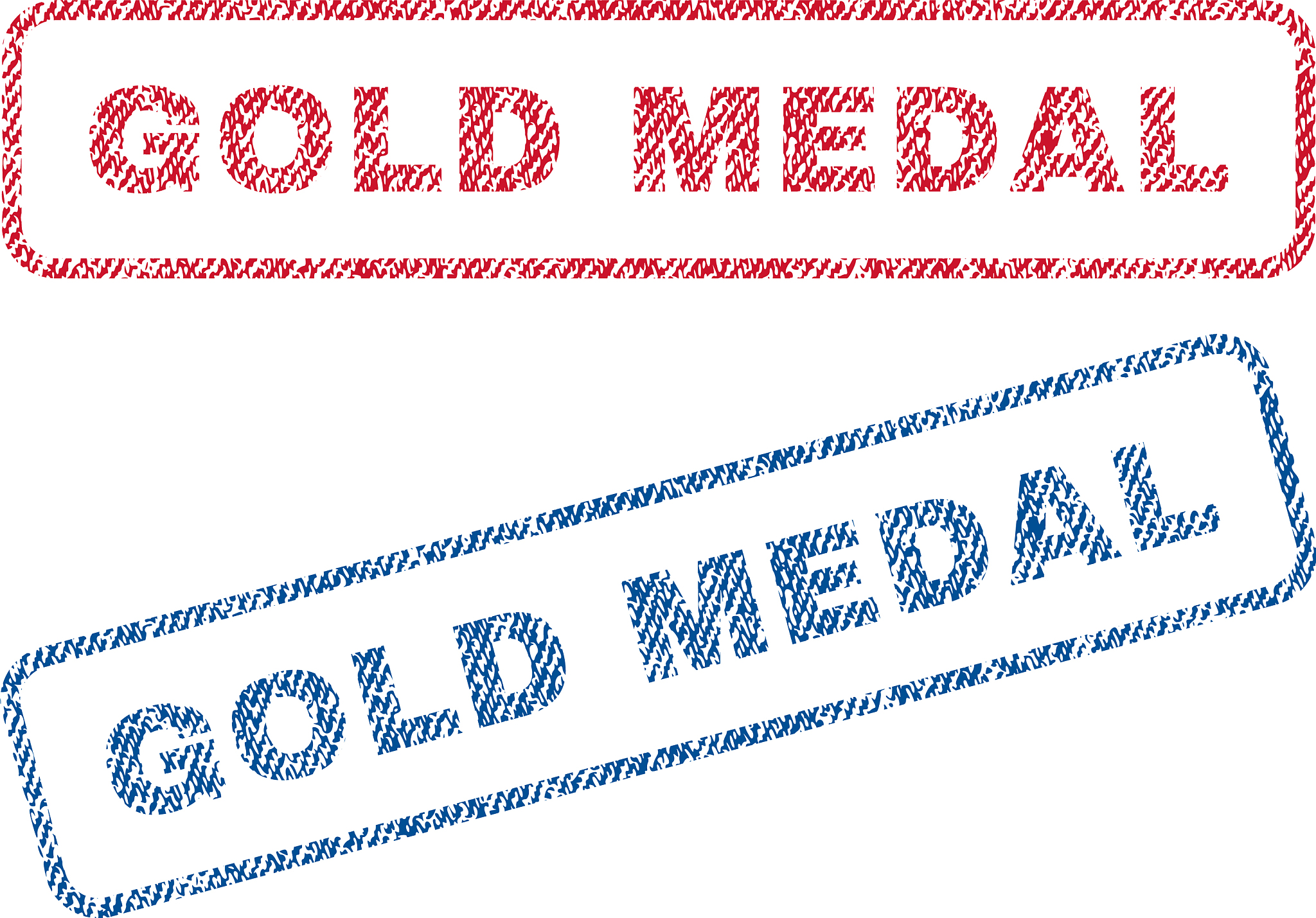 gold medal textile stamps