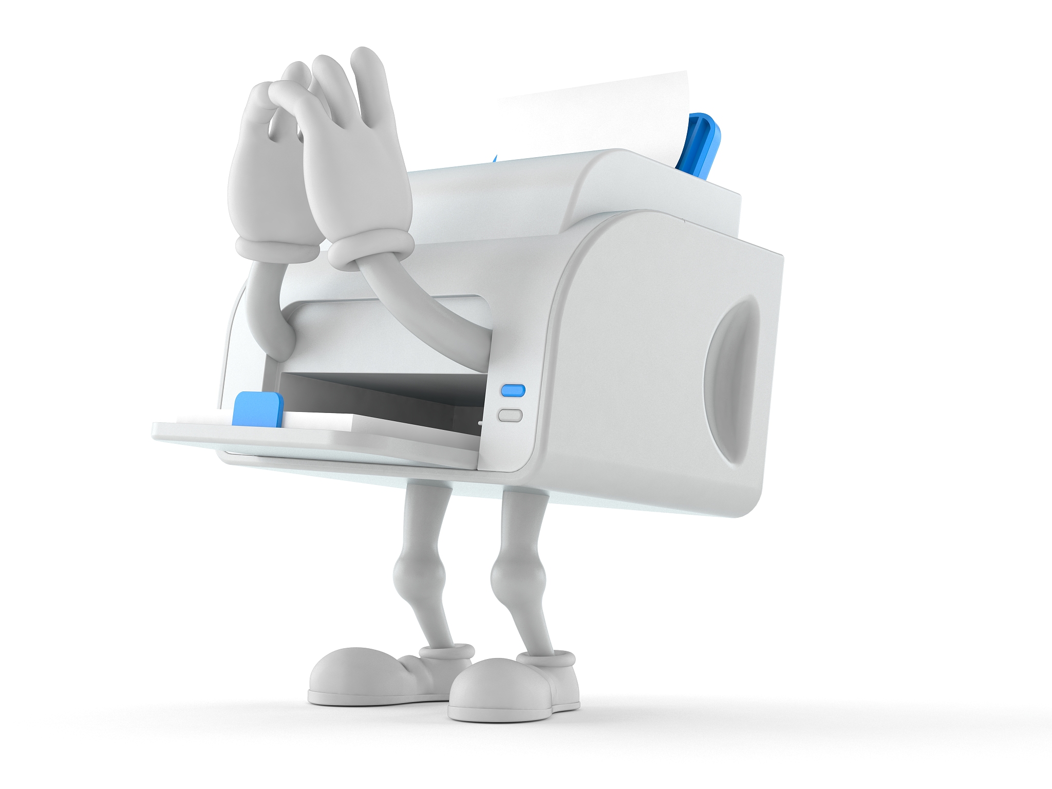 printer character shouting