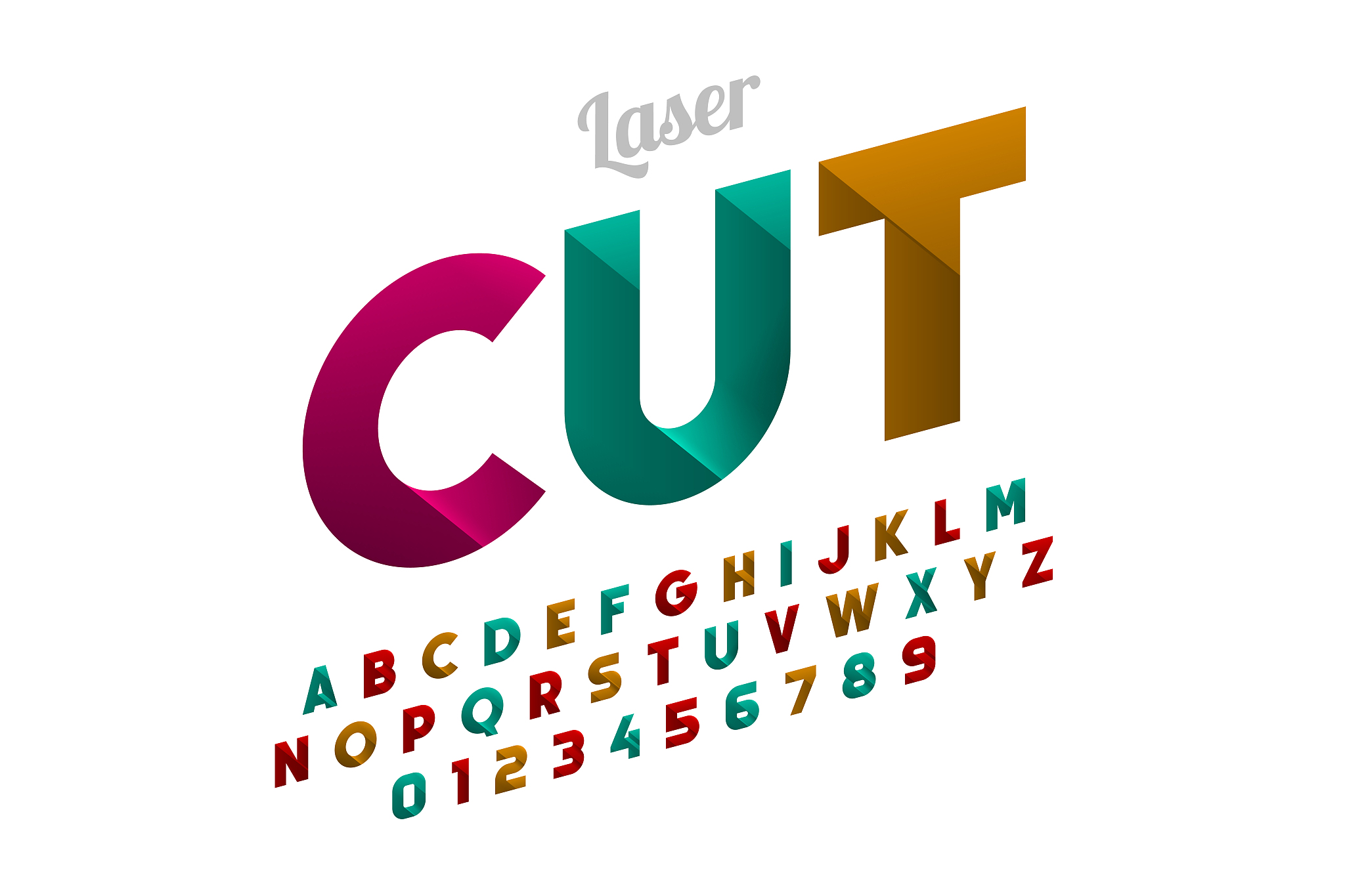 laser cutting font design