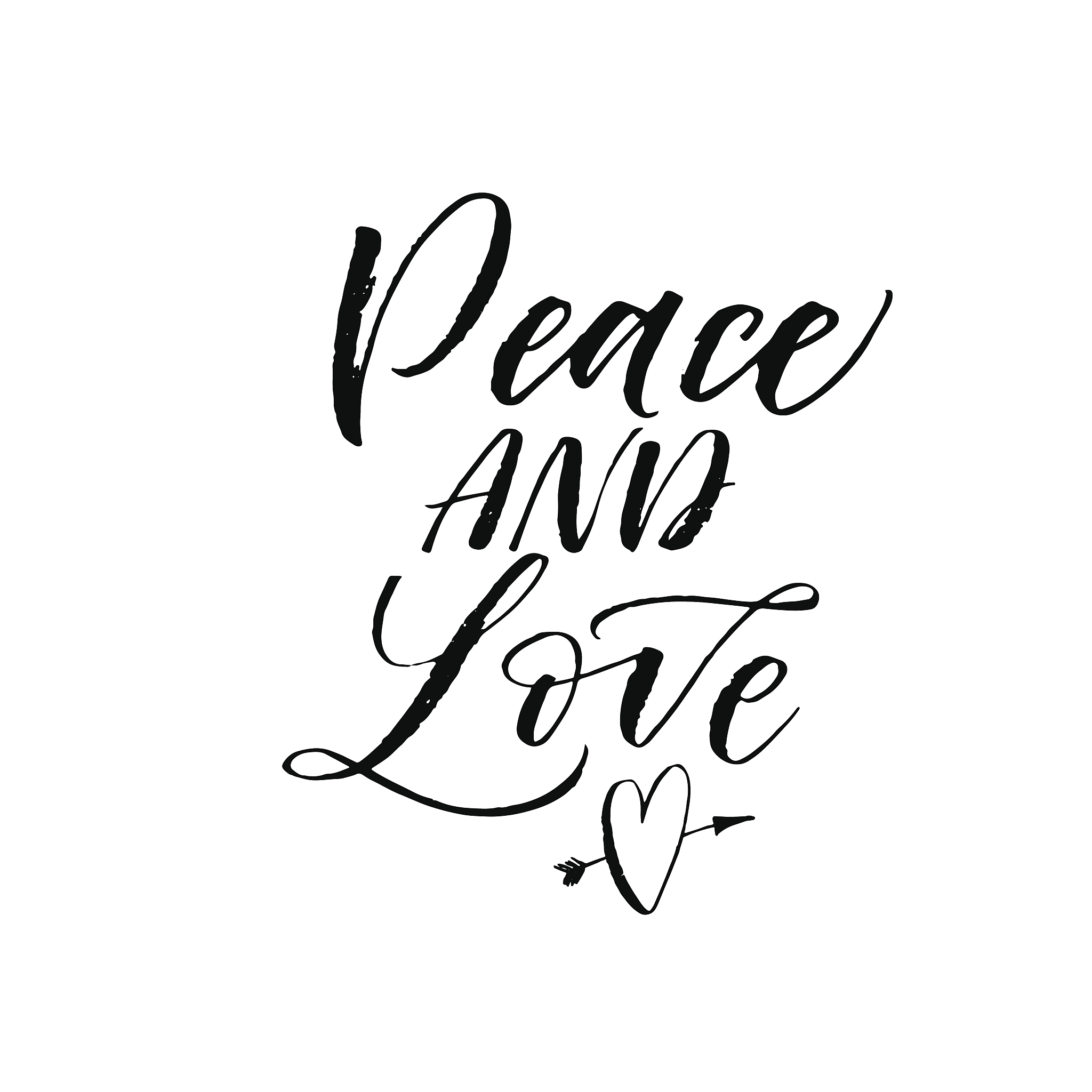 peace and love postcard.