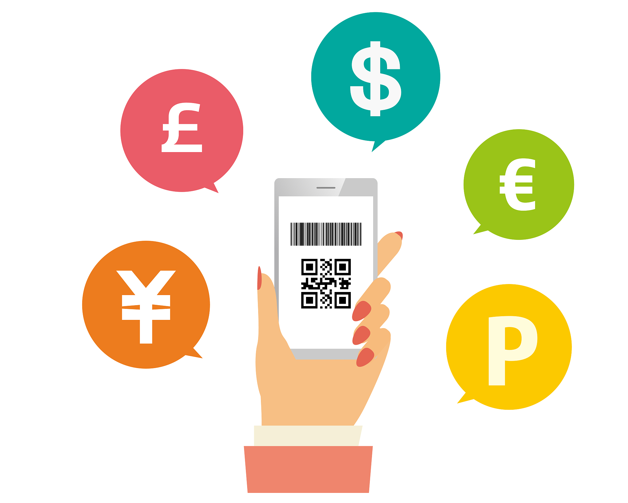 qr code payment vector illustration.