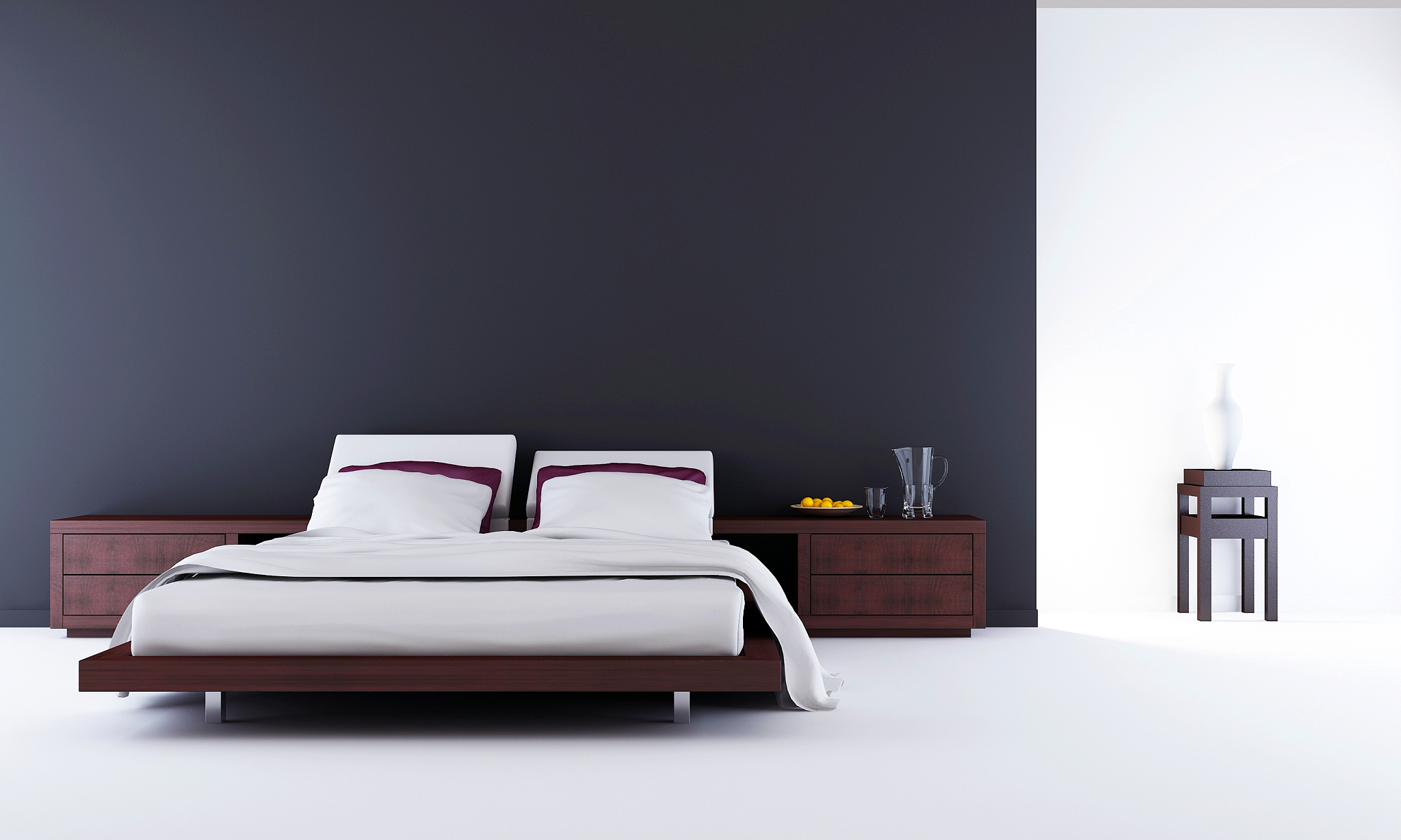 modern bedroom setting