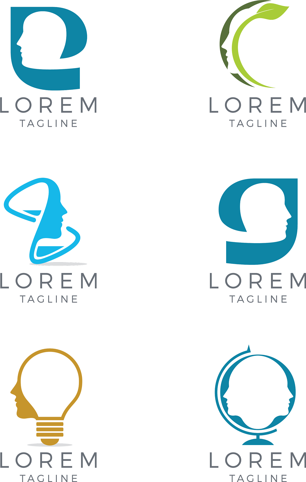 face logo set