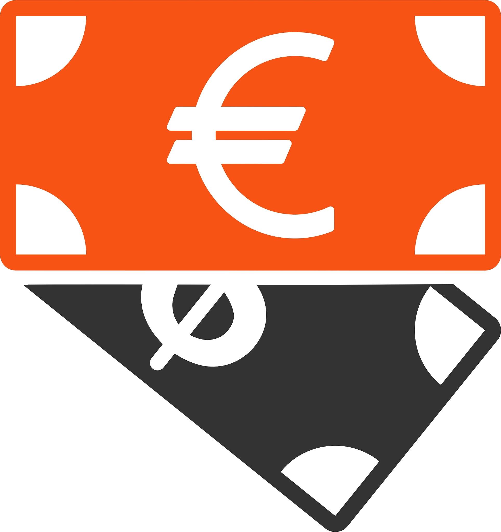 banknotes icon from business bicolor set