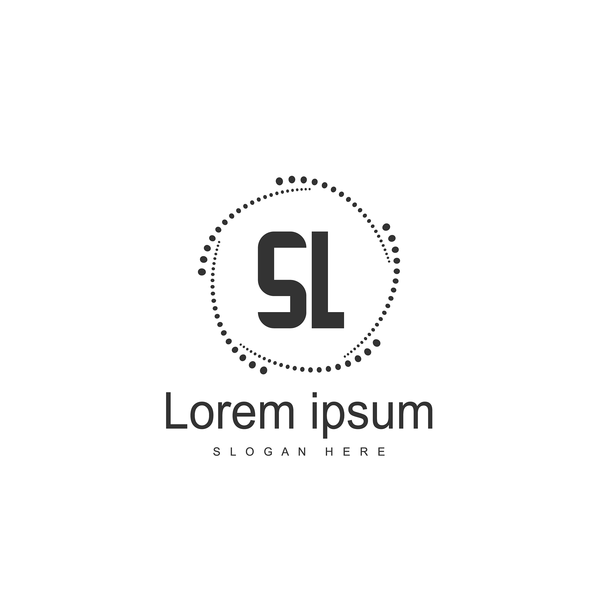 initial letter sl logo template design minimal