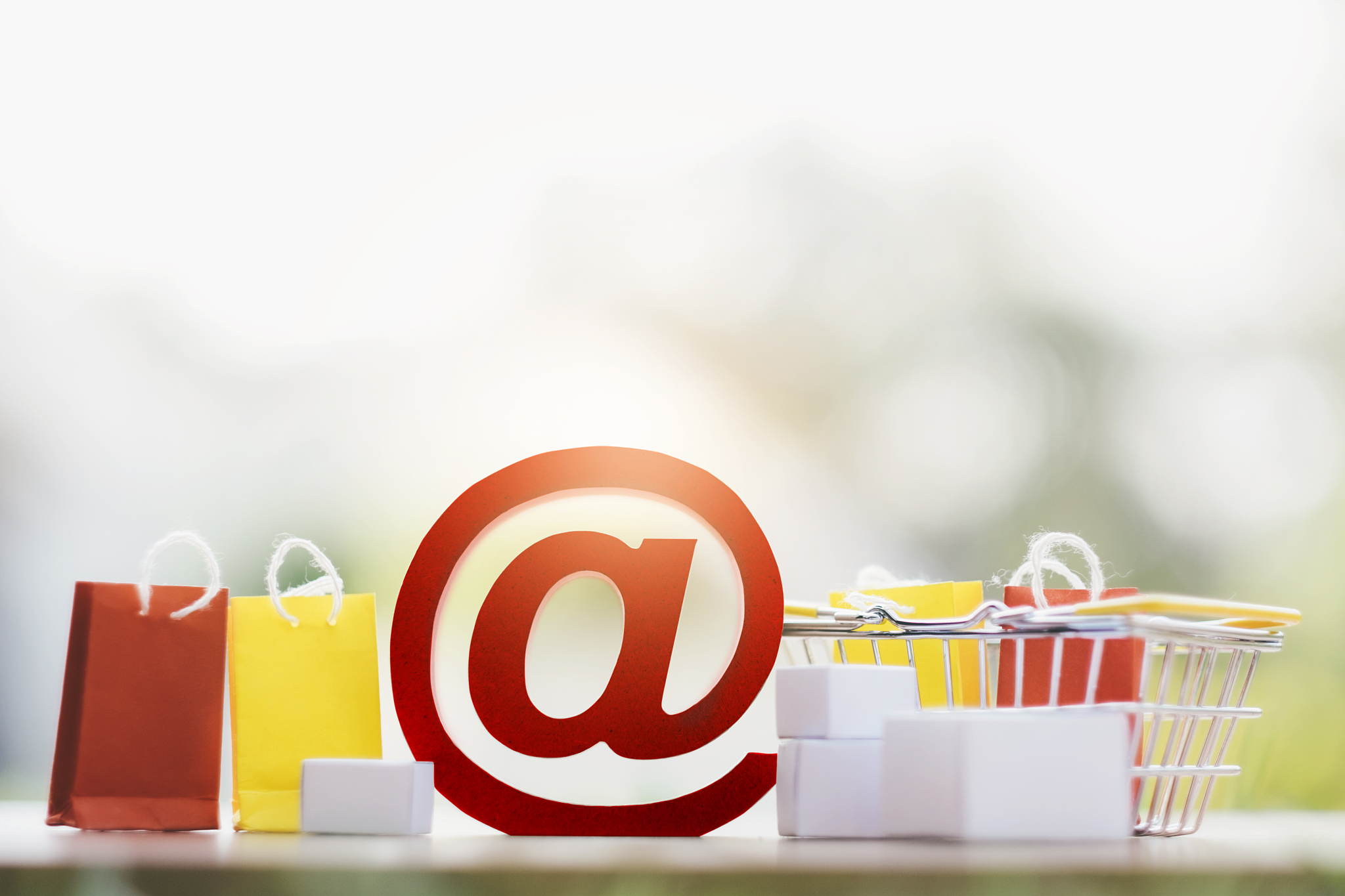 online shopping and delivery background concept.