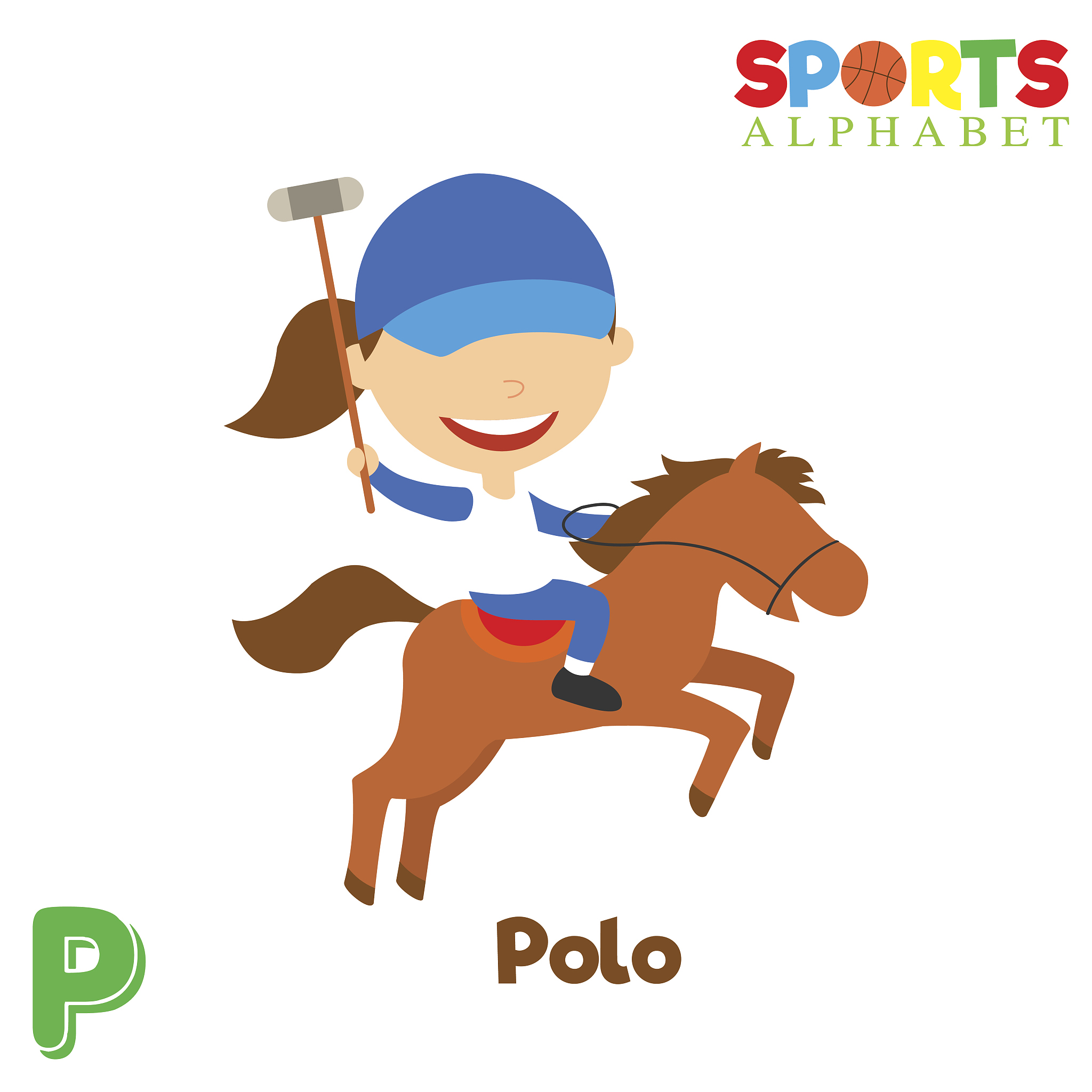 sports alphabet with p letter