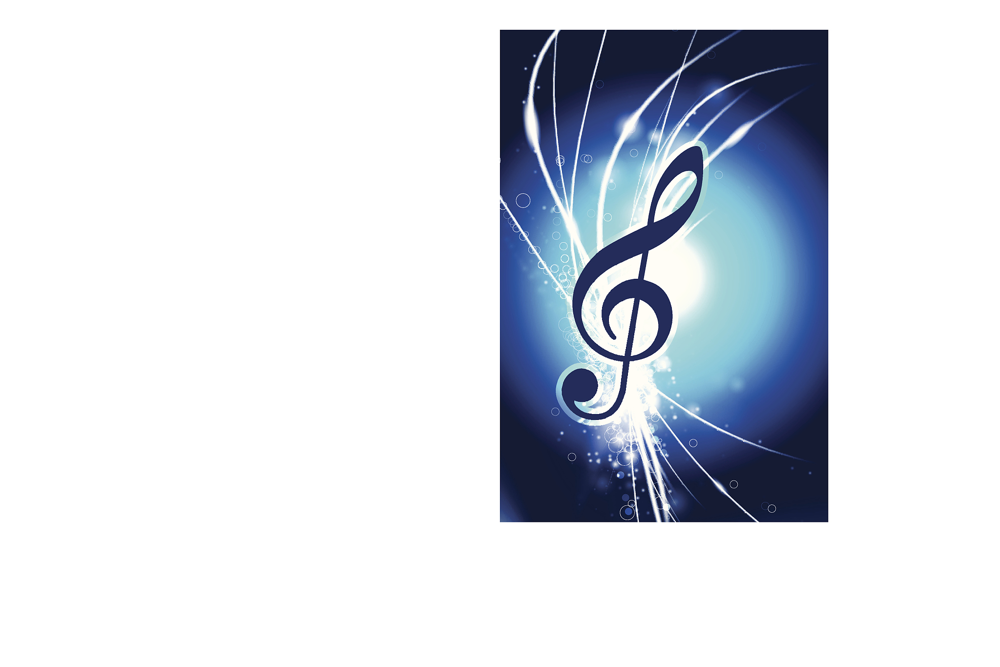 musical note abstract star burst background