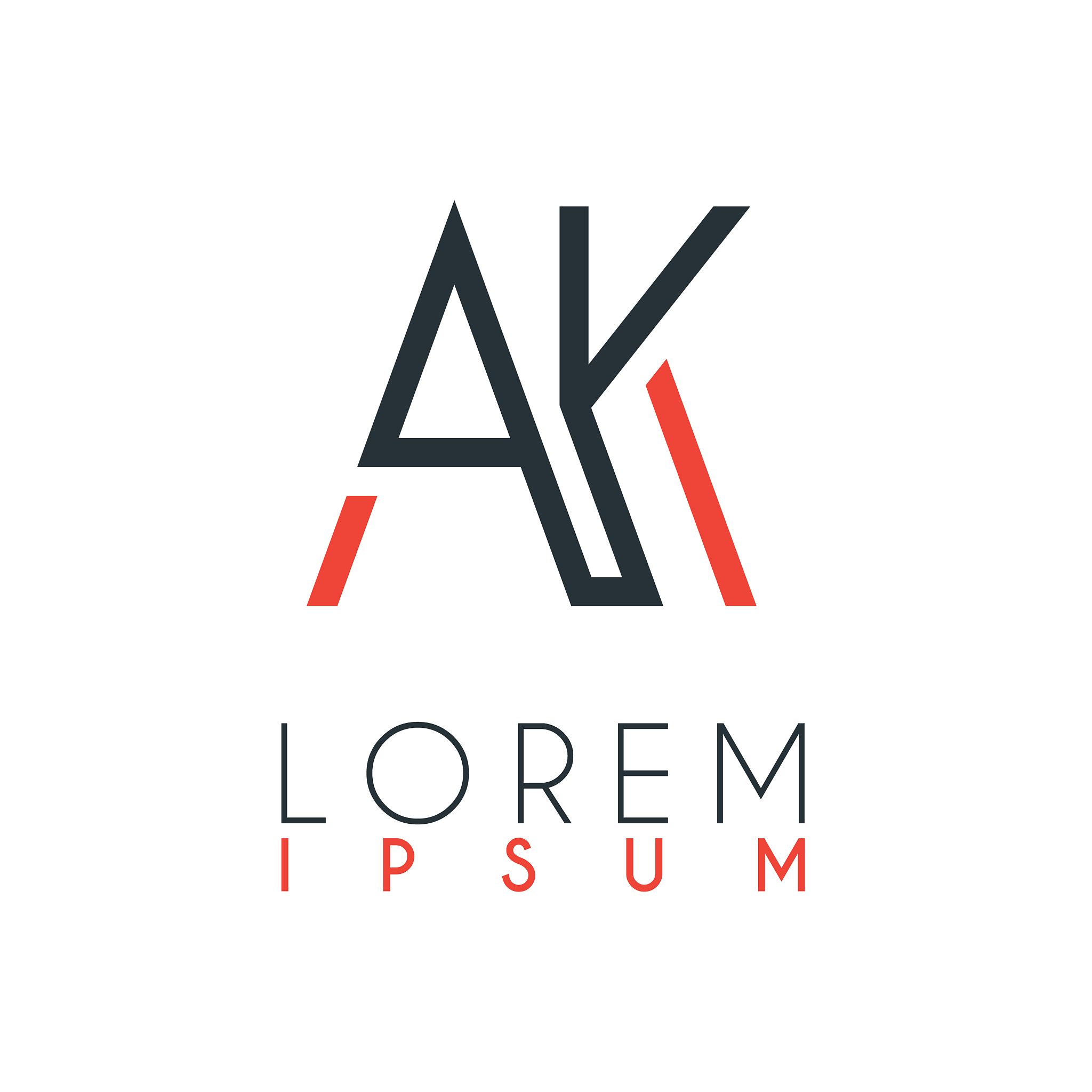 the logo between letter a and letter k or ak