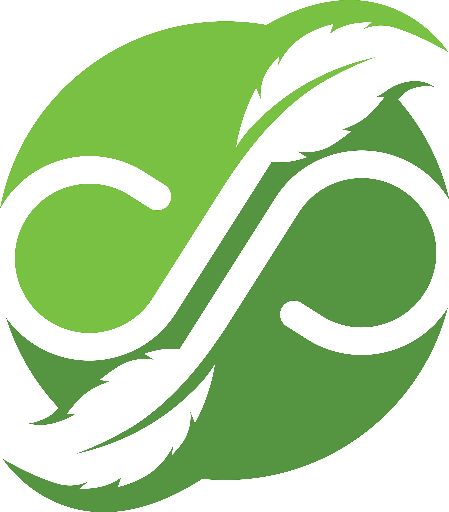 infinity leaf concept icon