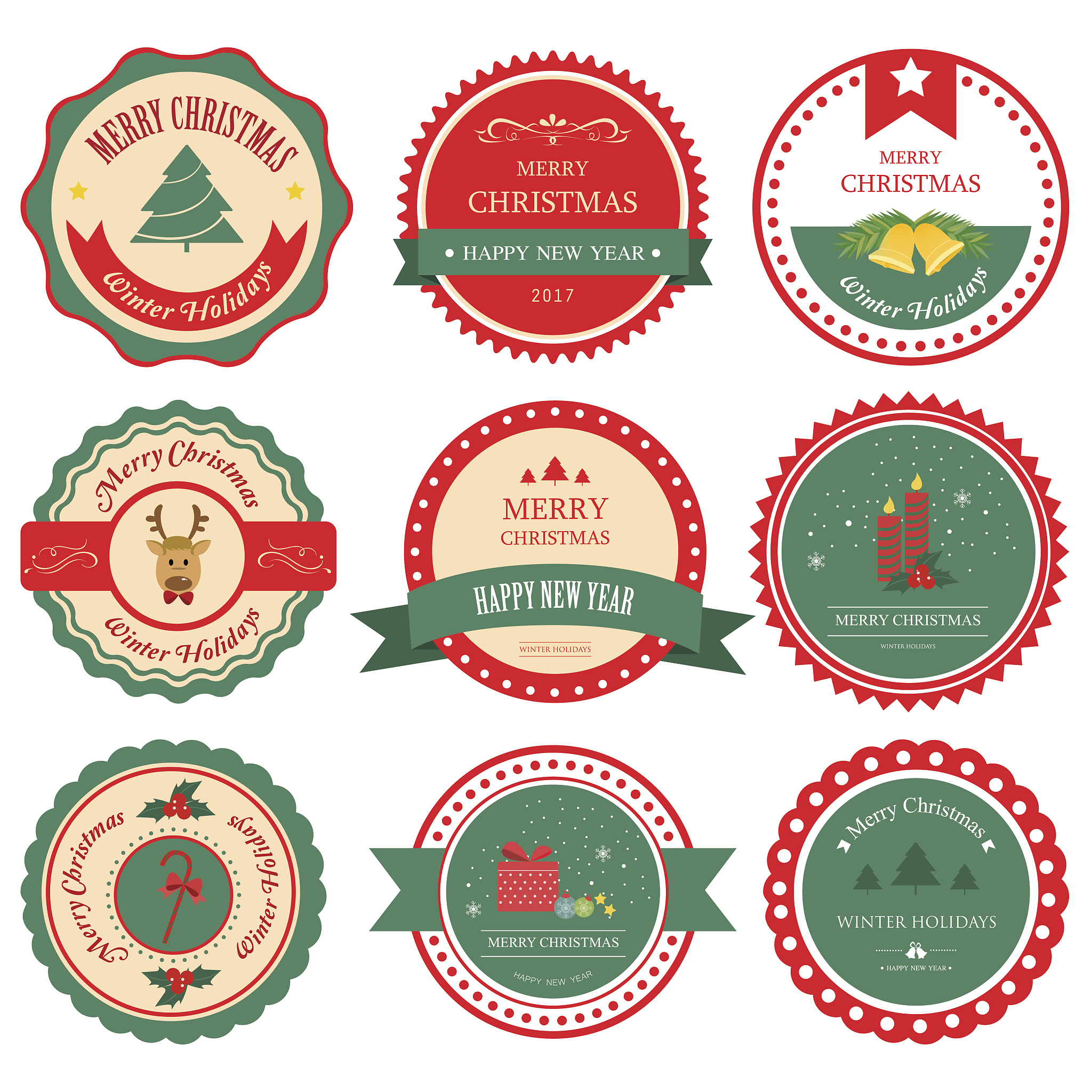 christmas sale vintage style. vector background and label.