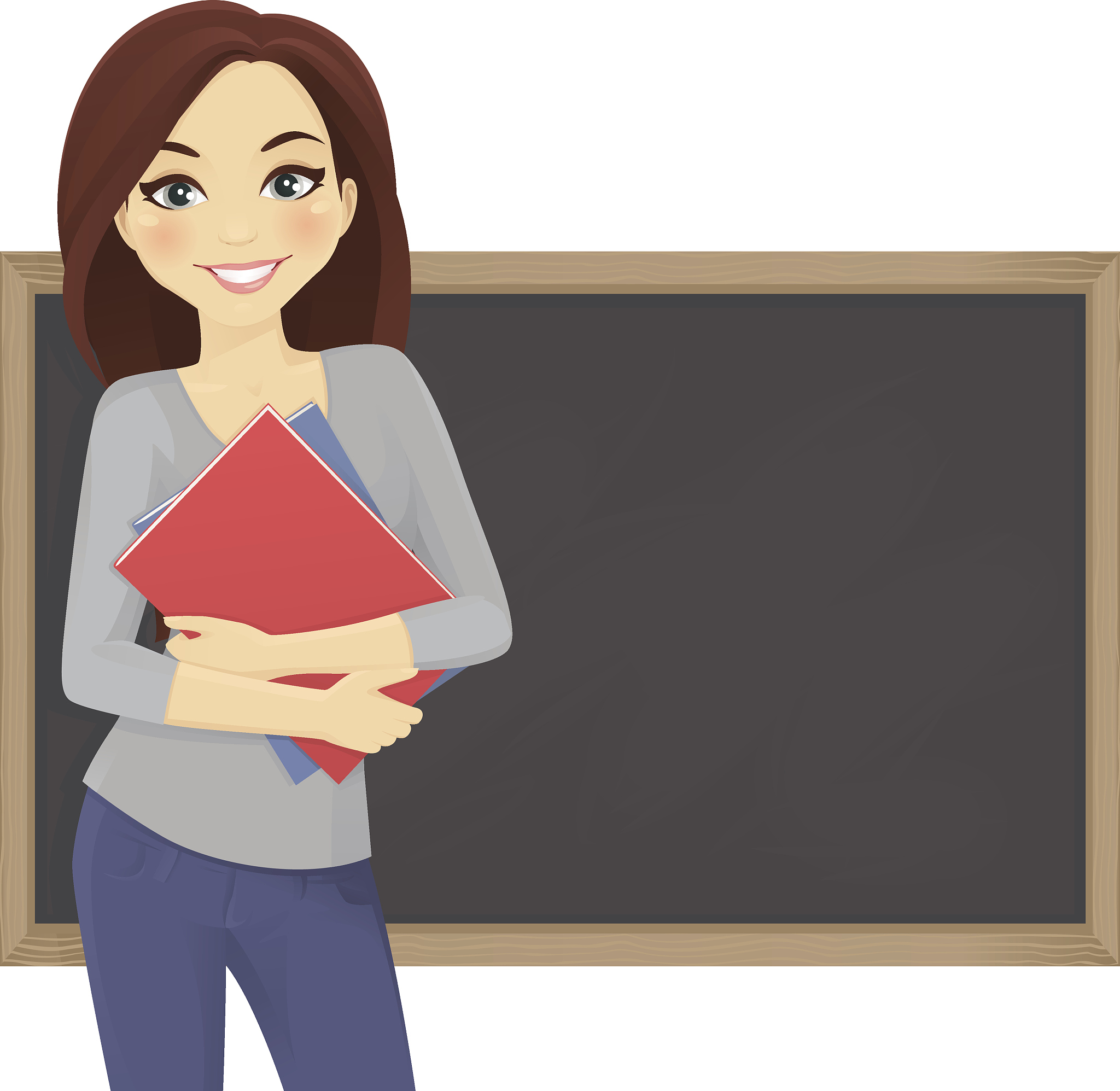 student with books