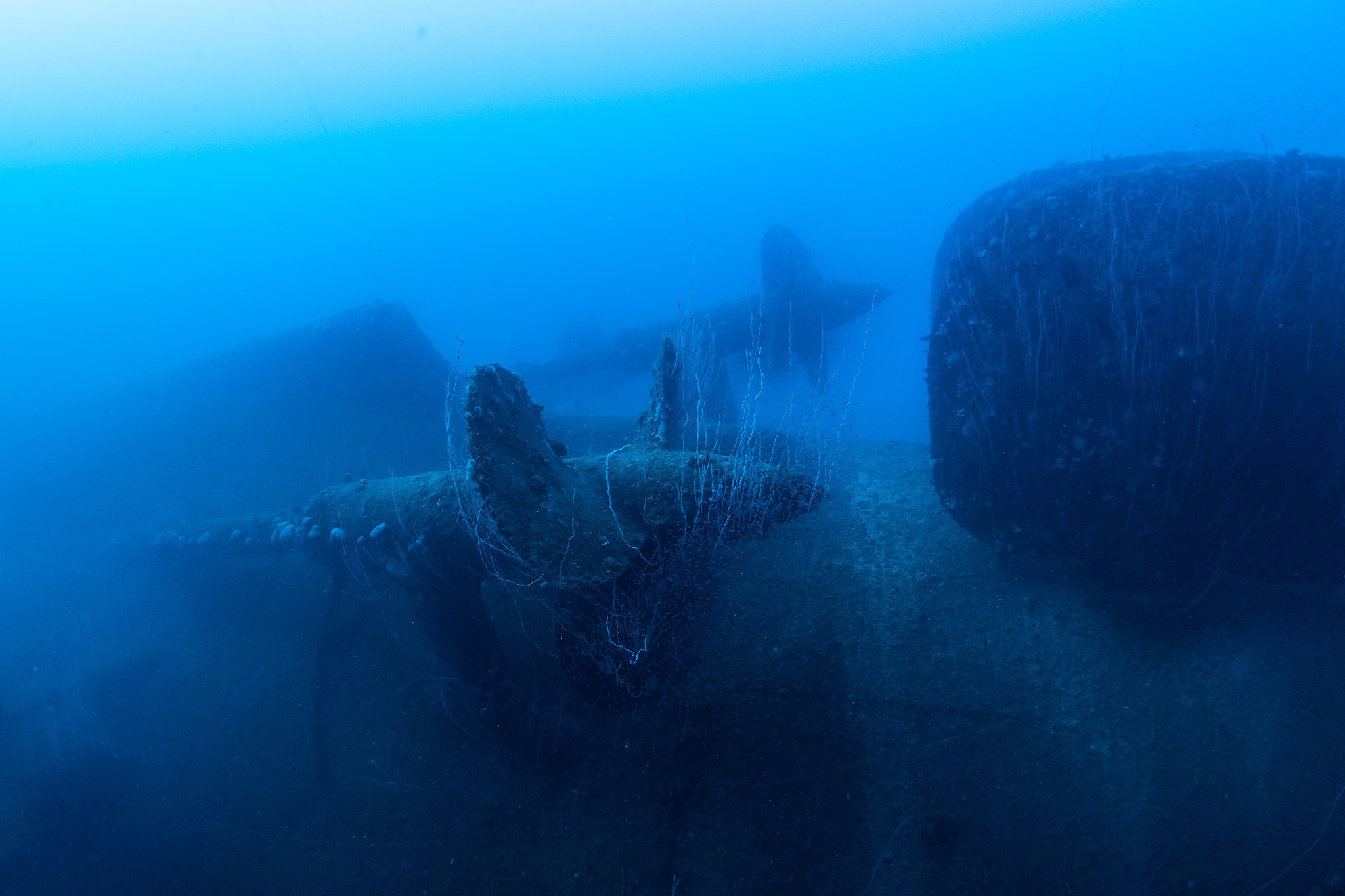 japanese battleship nagato underwater, bikini atoll, marshall is