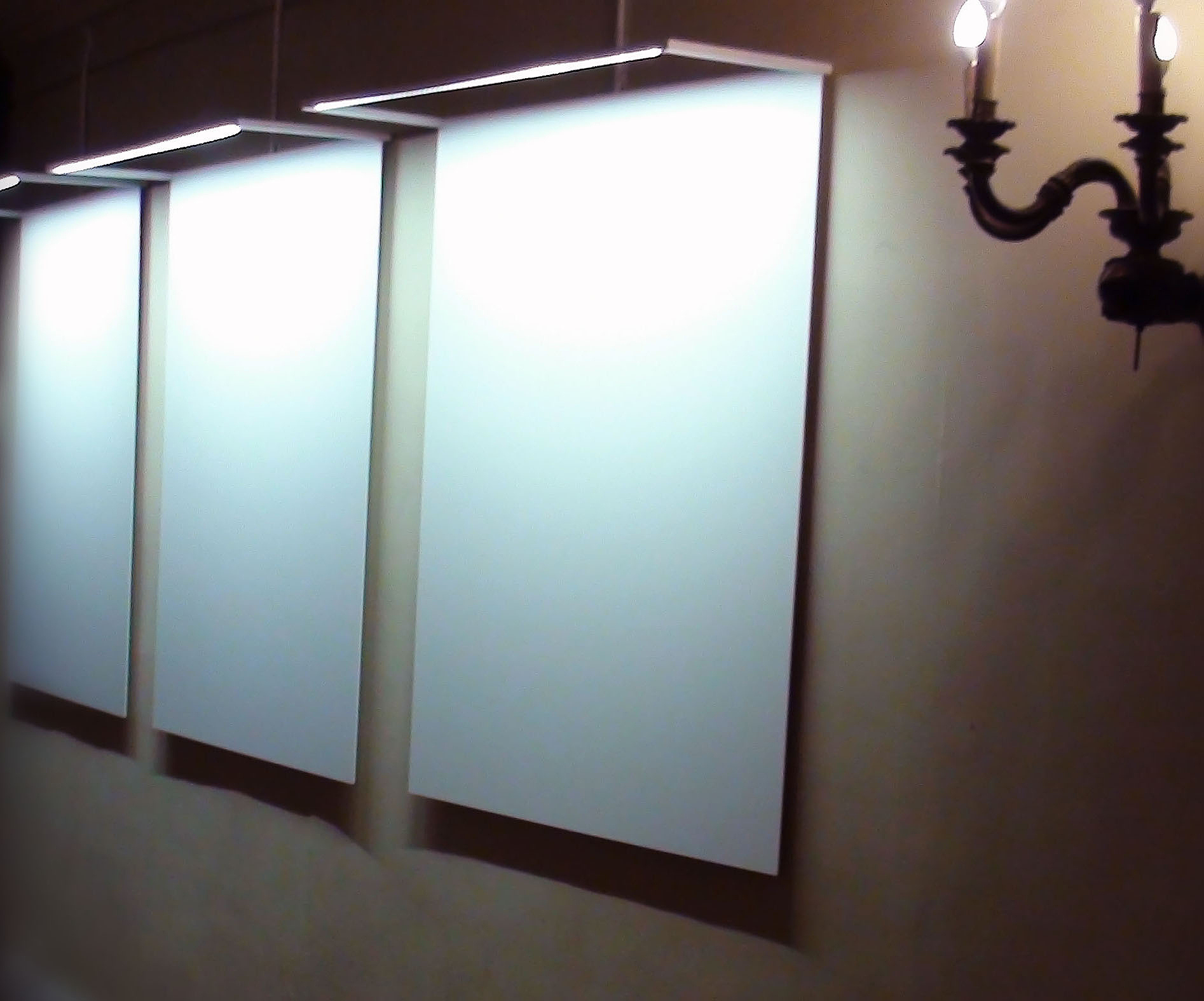 empty school announcement whiteboards on the wall