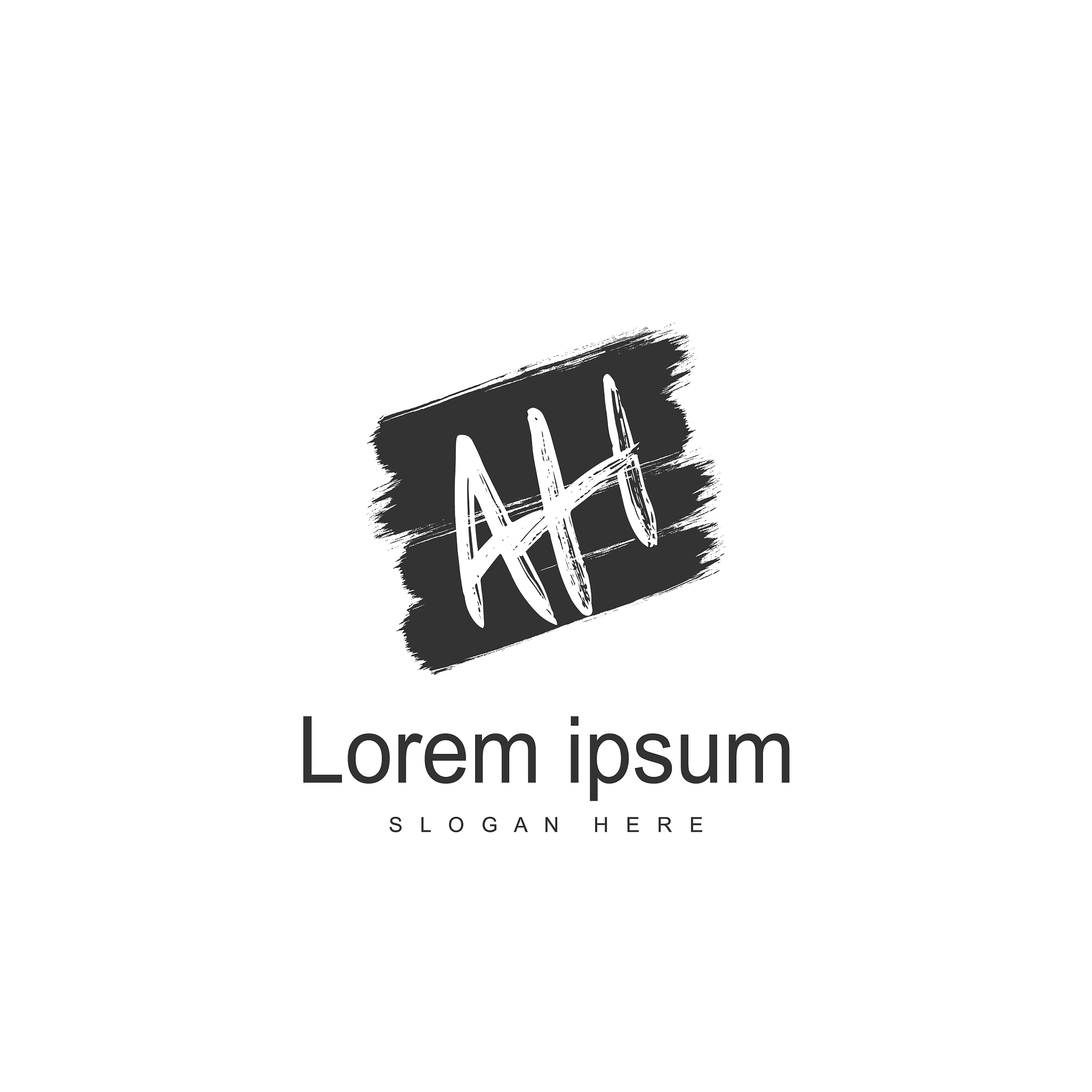 initial letter ah logo template design