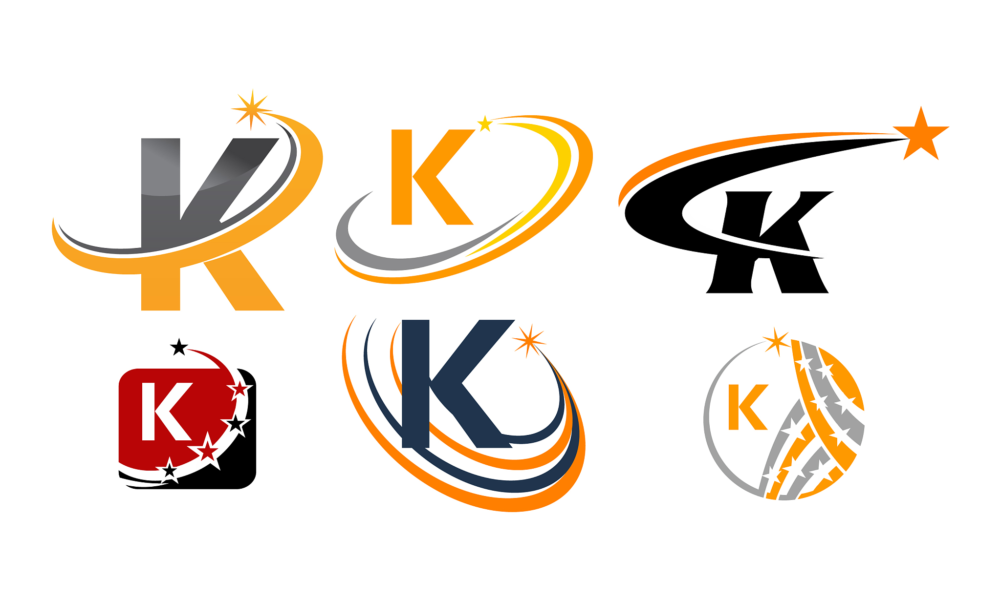logotype k modern template set