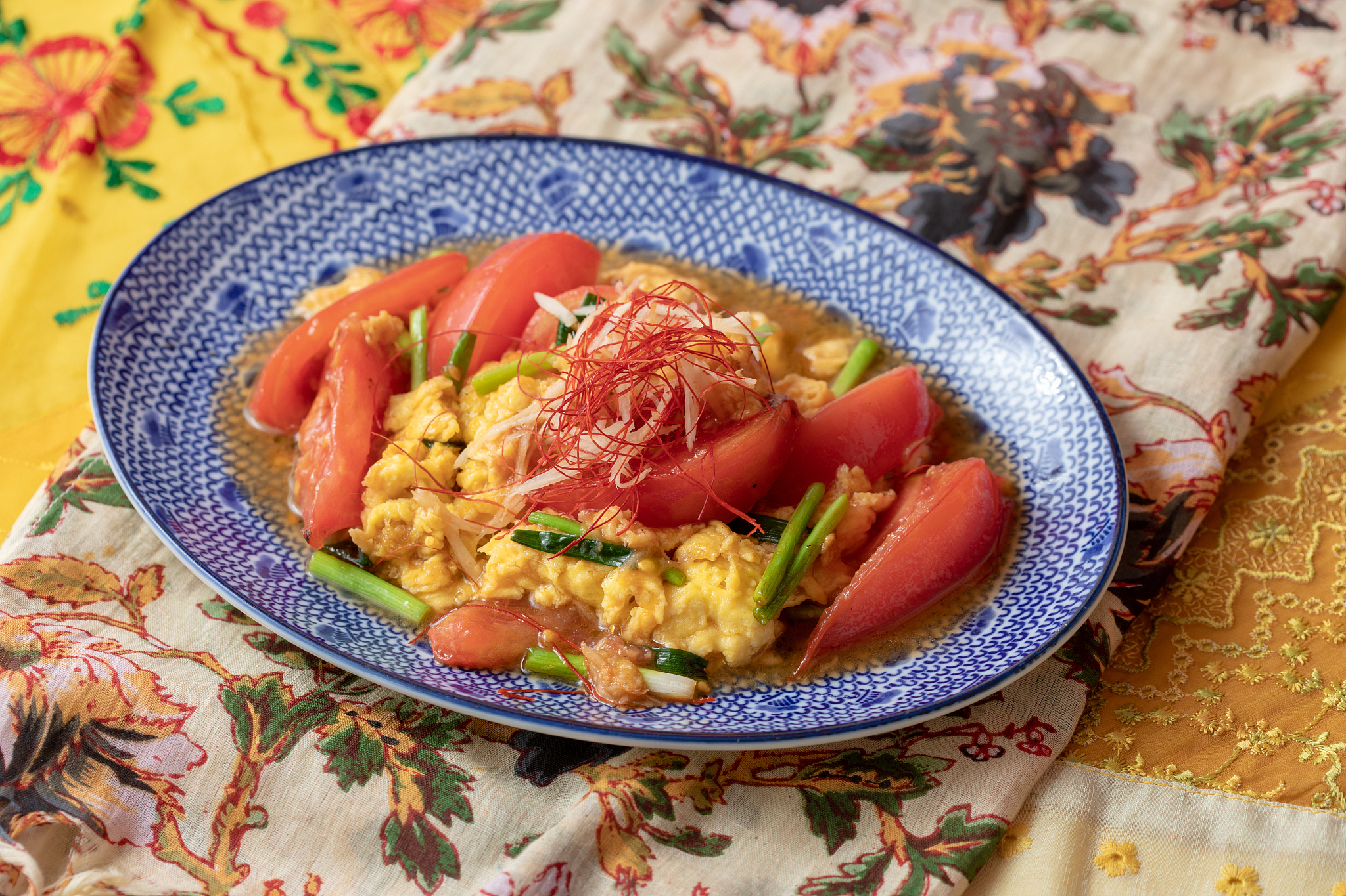 西红柿炒钢丝球的做法 - 家常菜谱