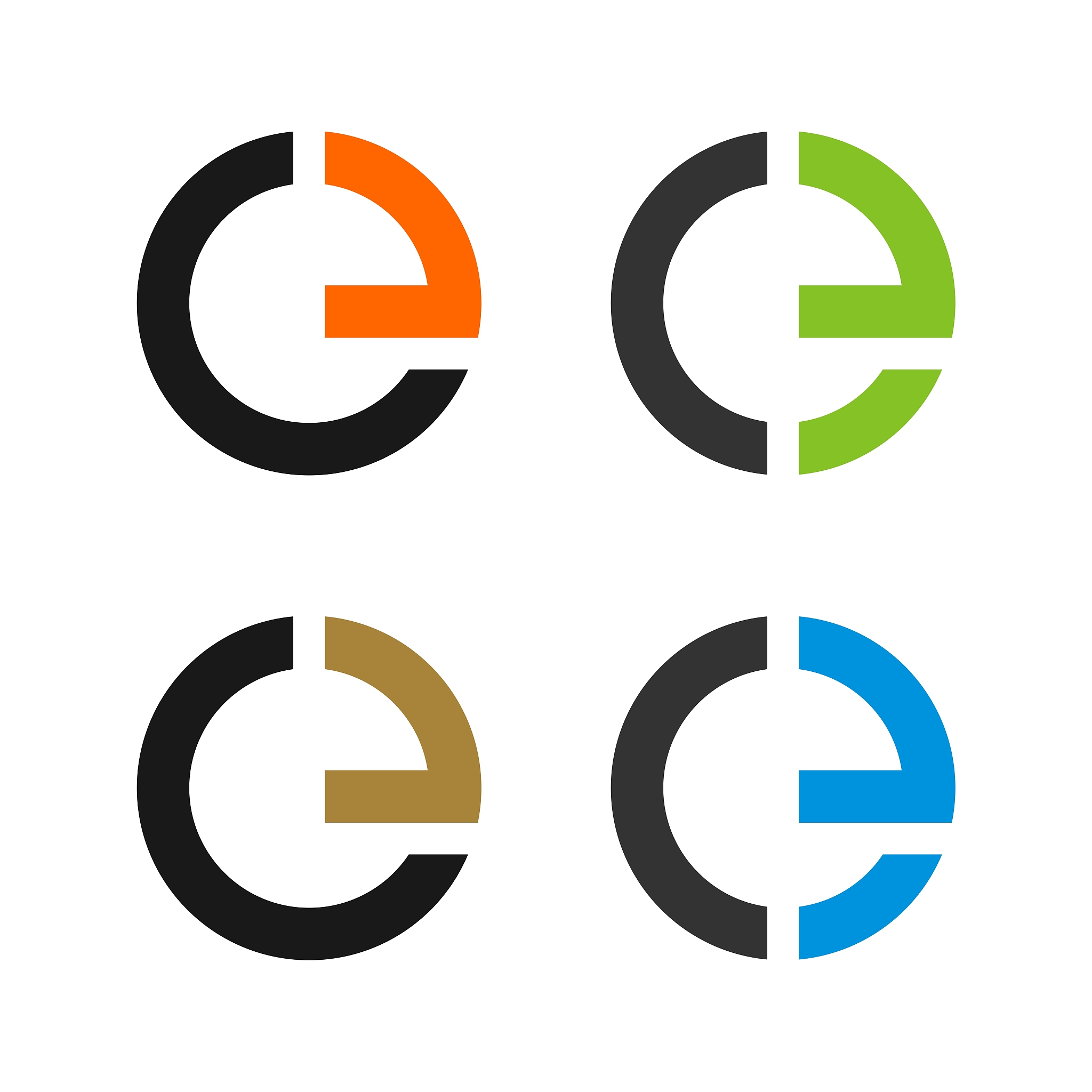 set e letter vector logo template illustration design. vector ep