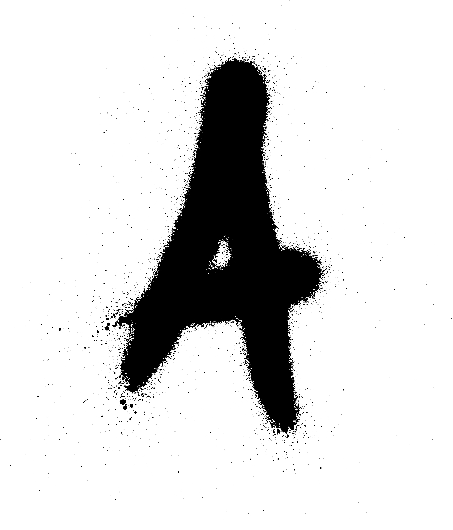 sprayed a font graffiti with leak in black