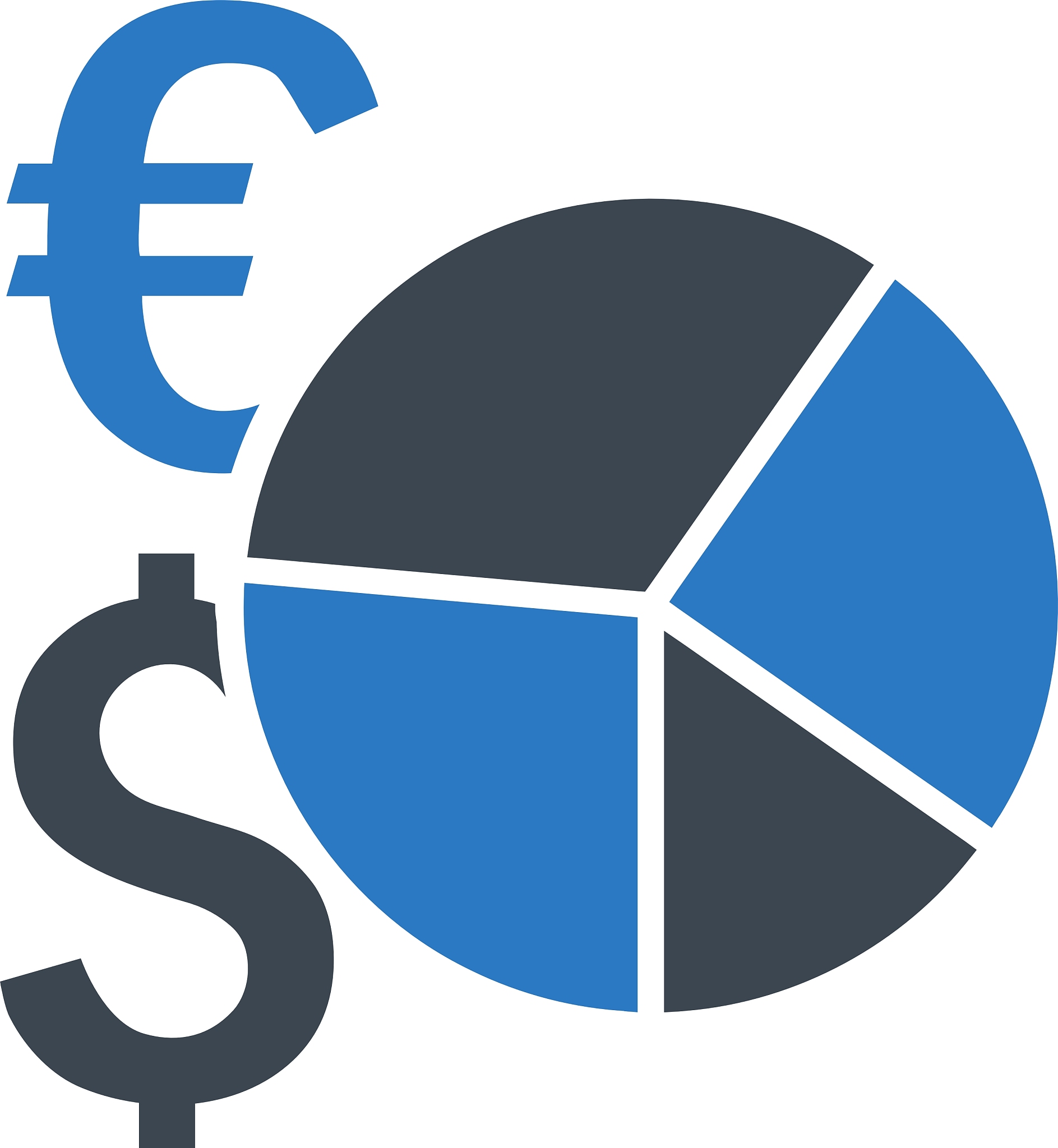 financial pie chart flat icon