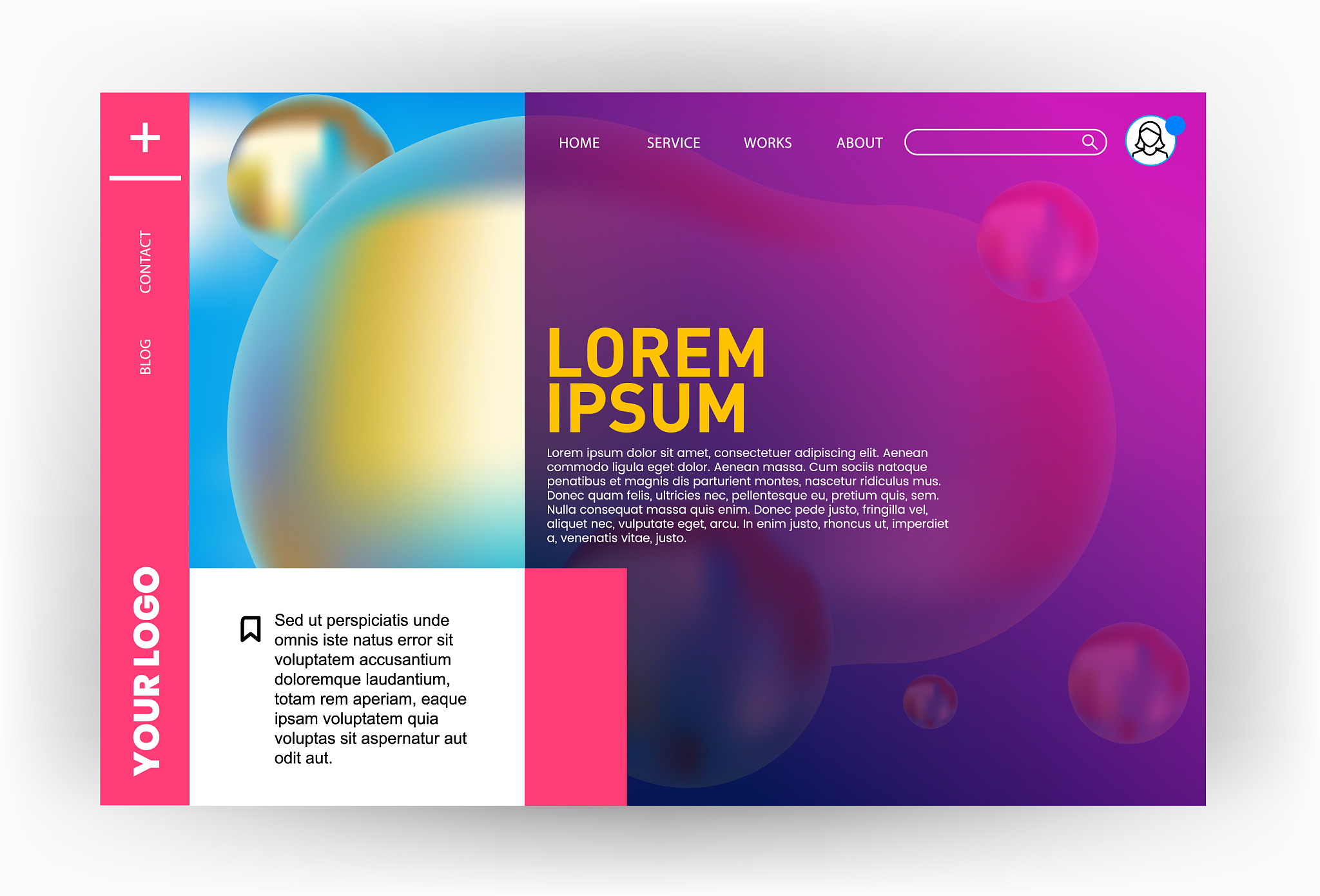 modern website template design