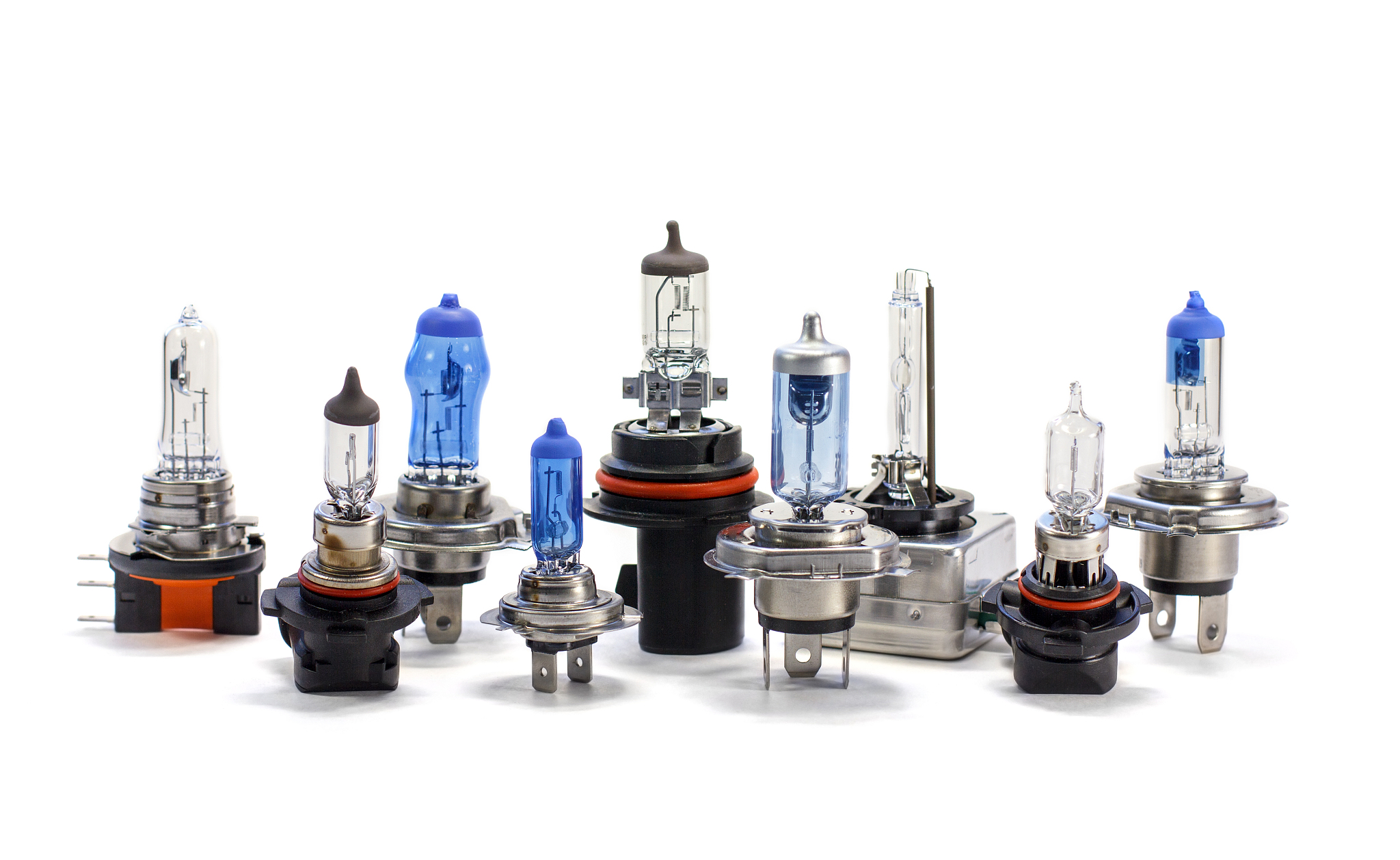 automotive light bulbs. xenon and halogen lamps.