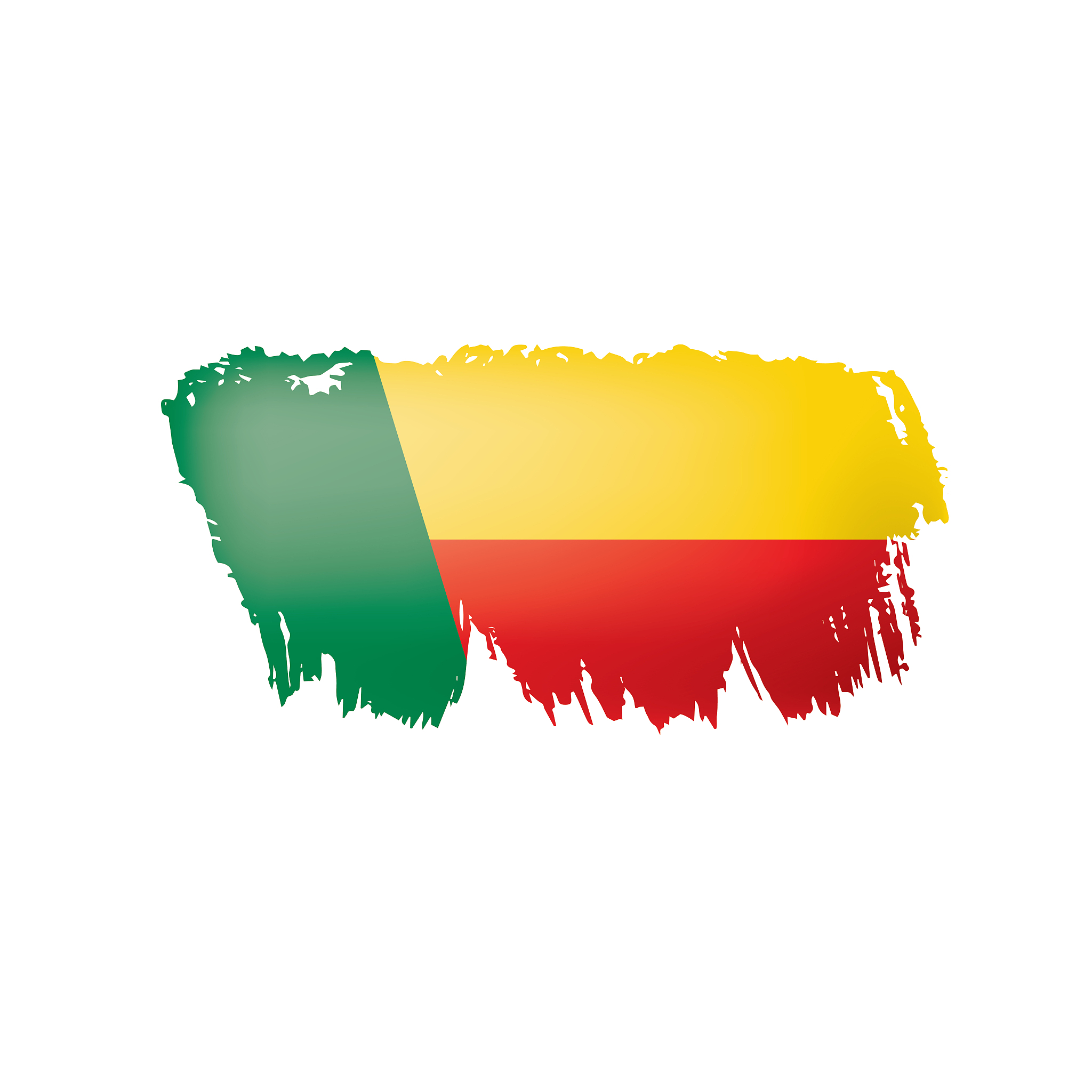 benin flag, vector illustration on a white background
