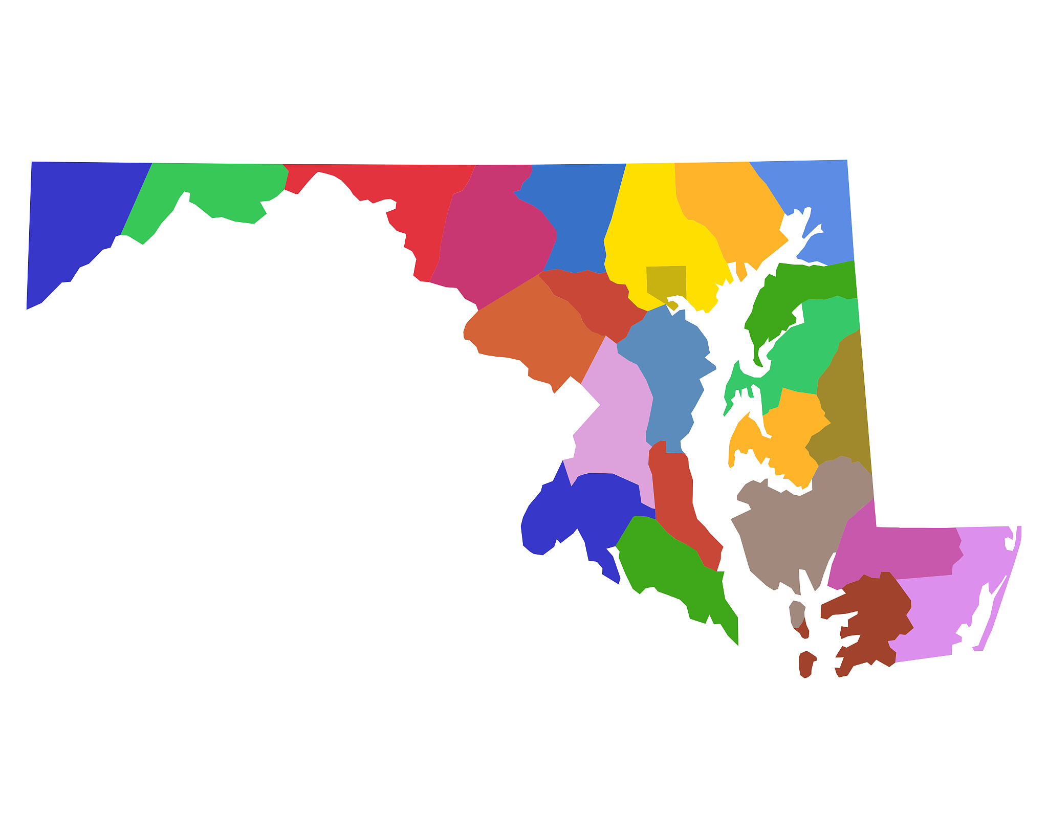 map of maryland