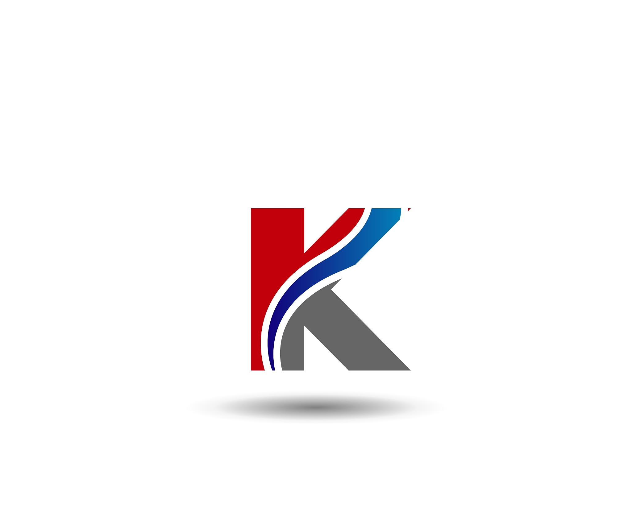 logo k letter company design template