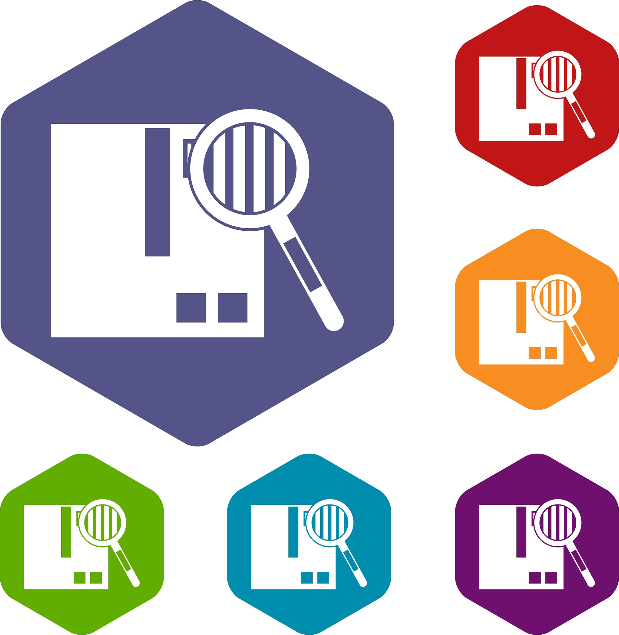 quality control icons set