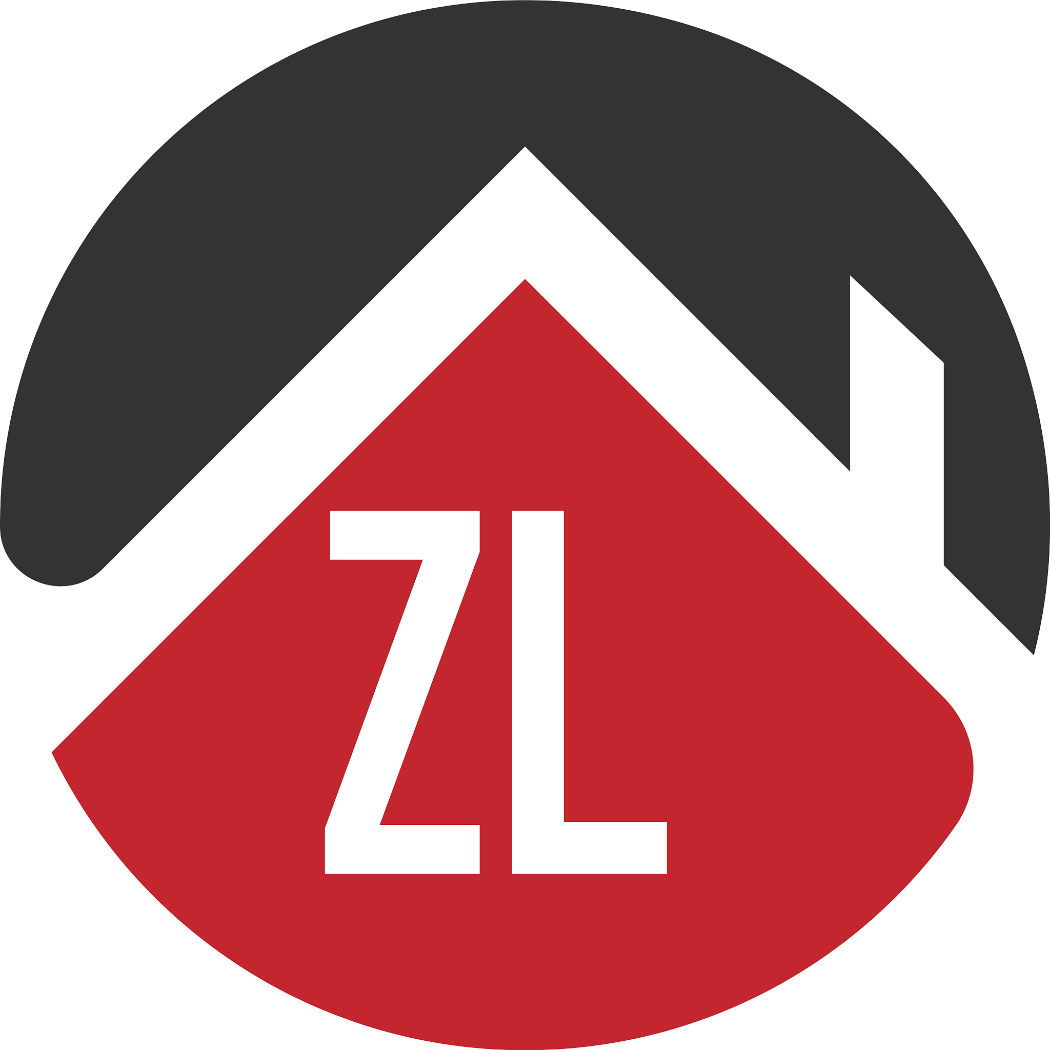 initial letter zl building logo design template