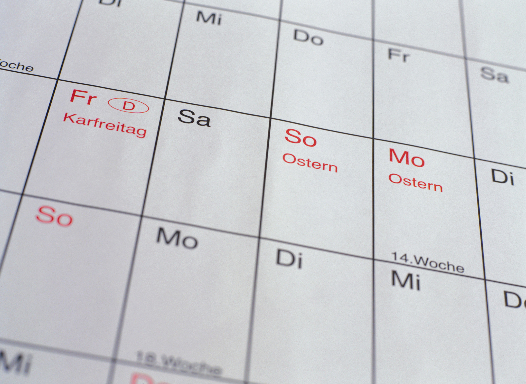 german calendar