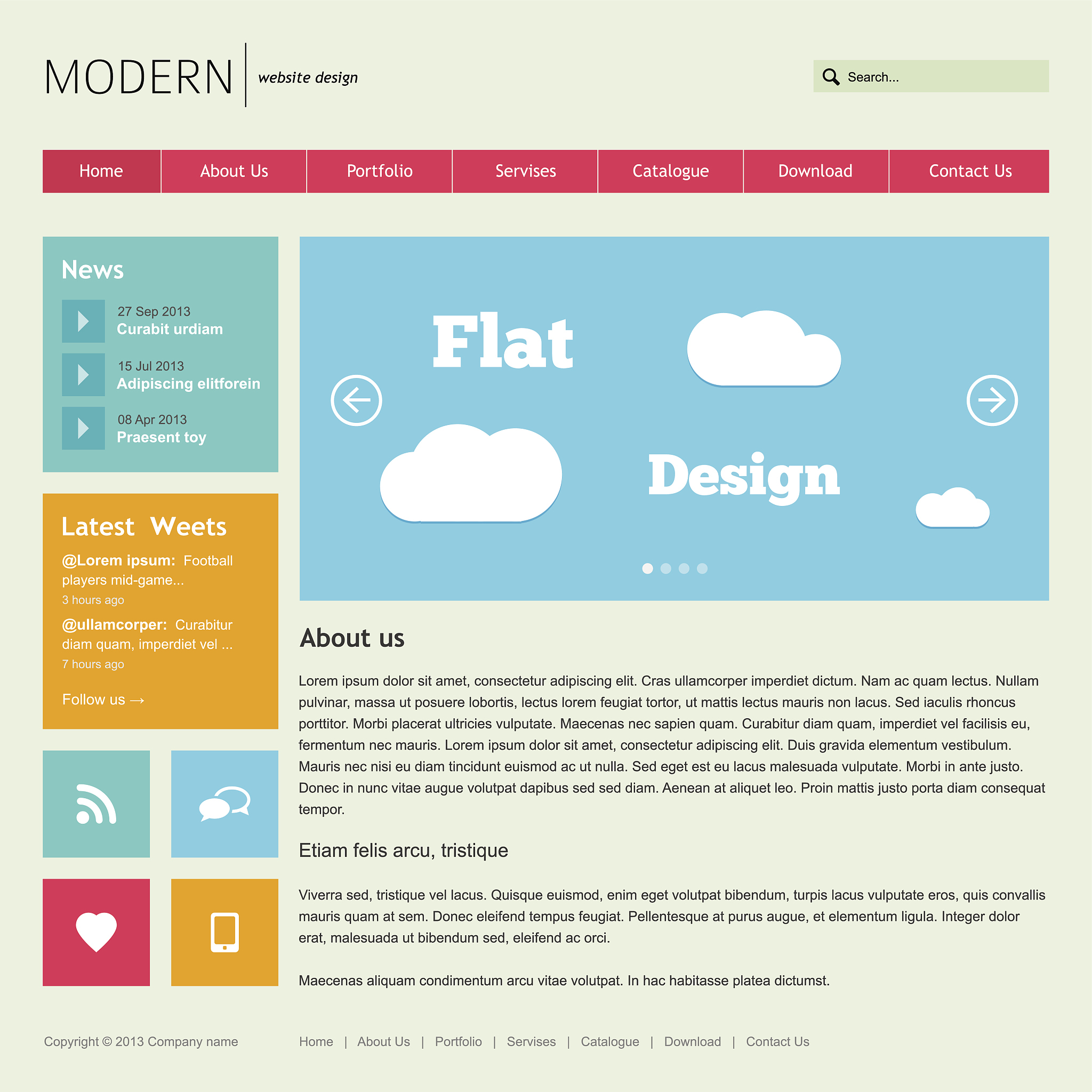 design advertising a website template