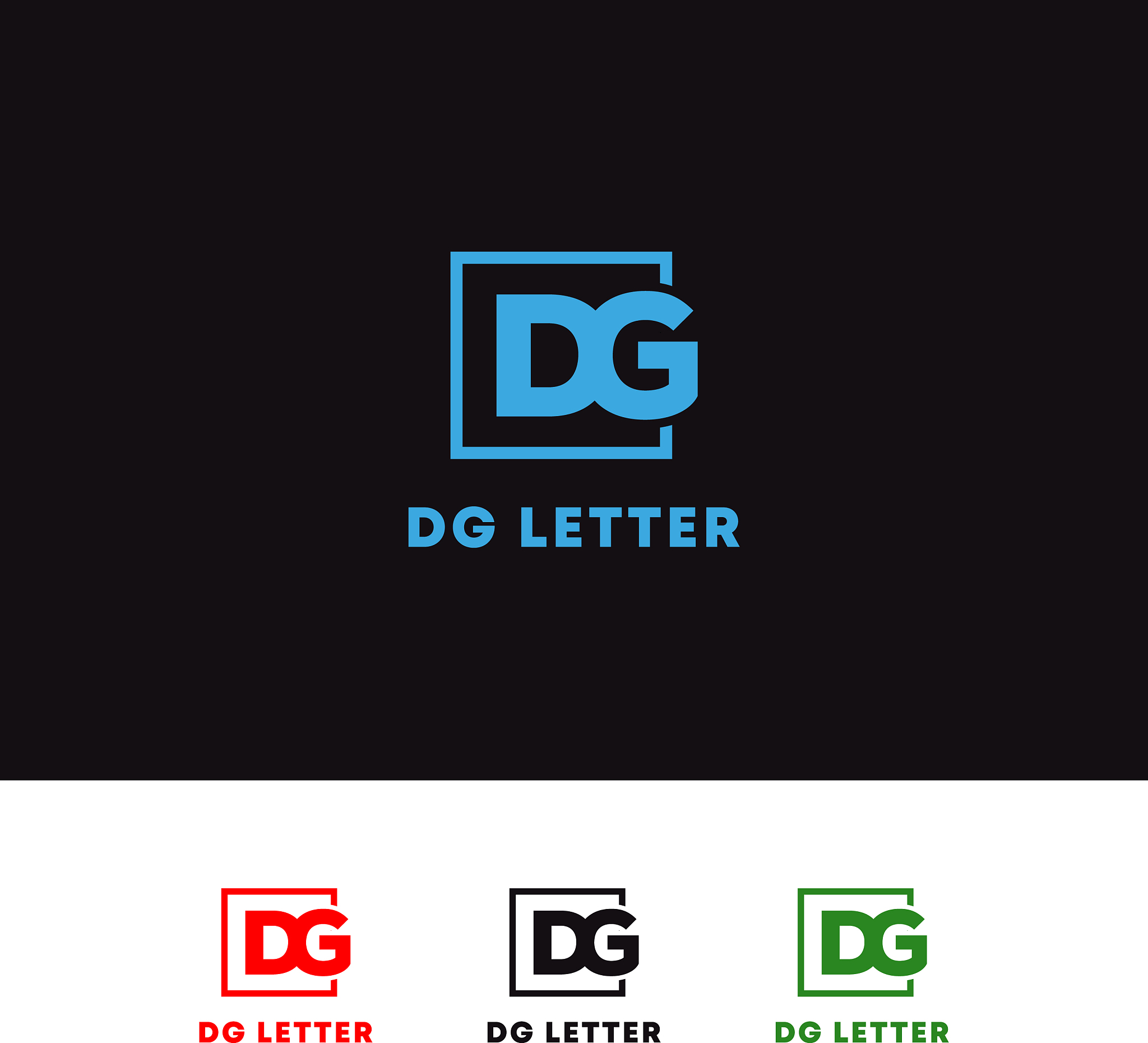 dg letter logo design template