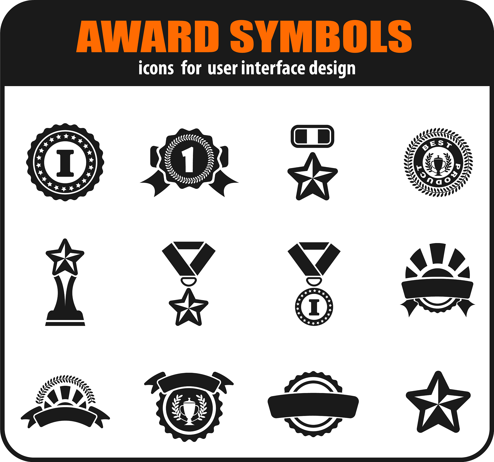award icon set
