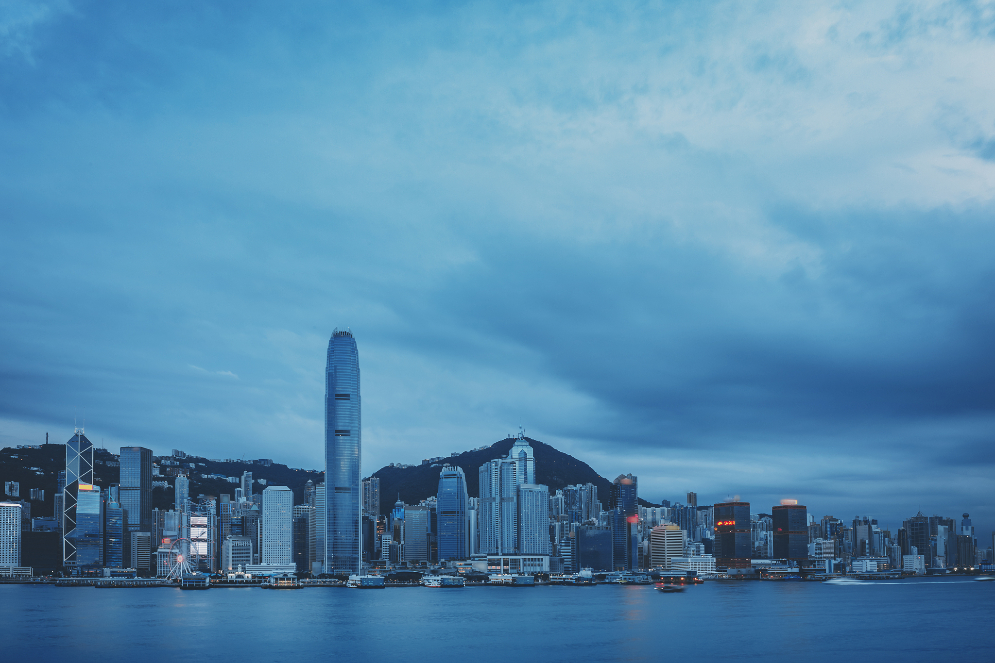 hong kong scenery, view from victoria harbour