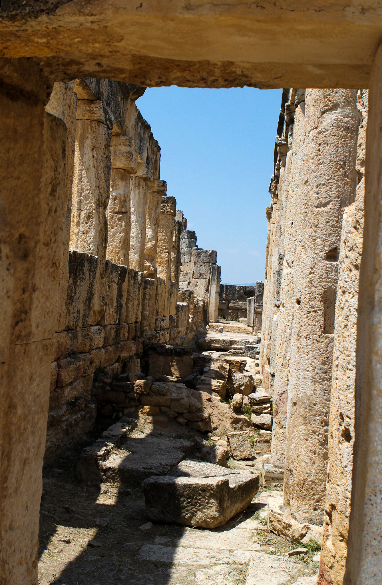 pamukkale. turkey. ruins of hierapolis, ancient city