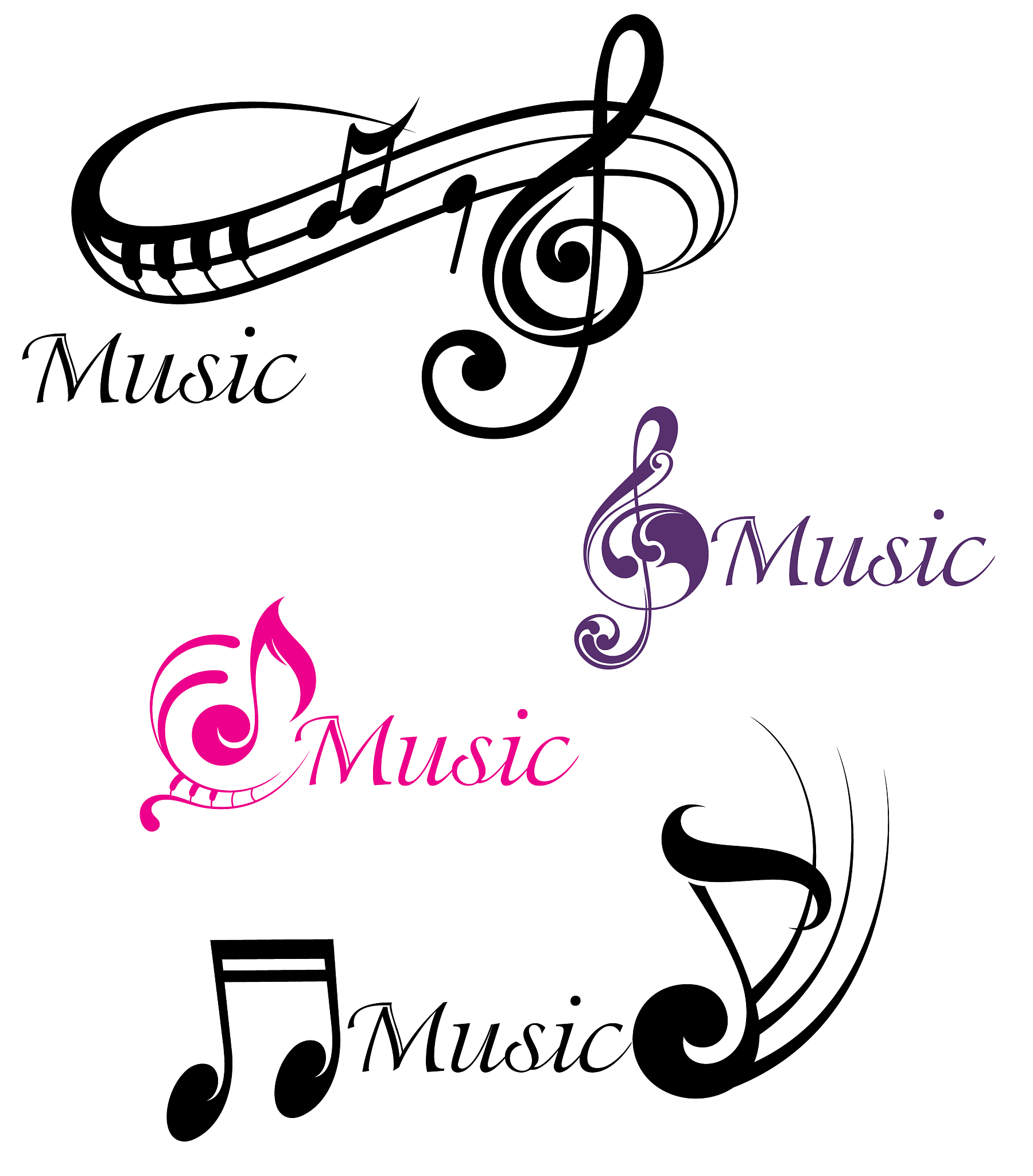 various musical notes