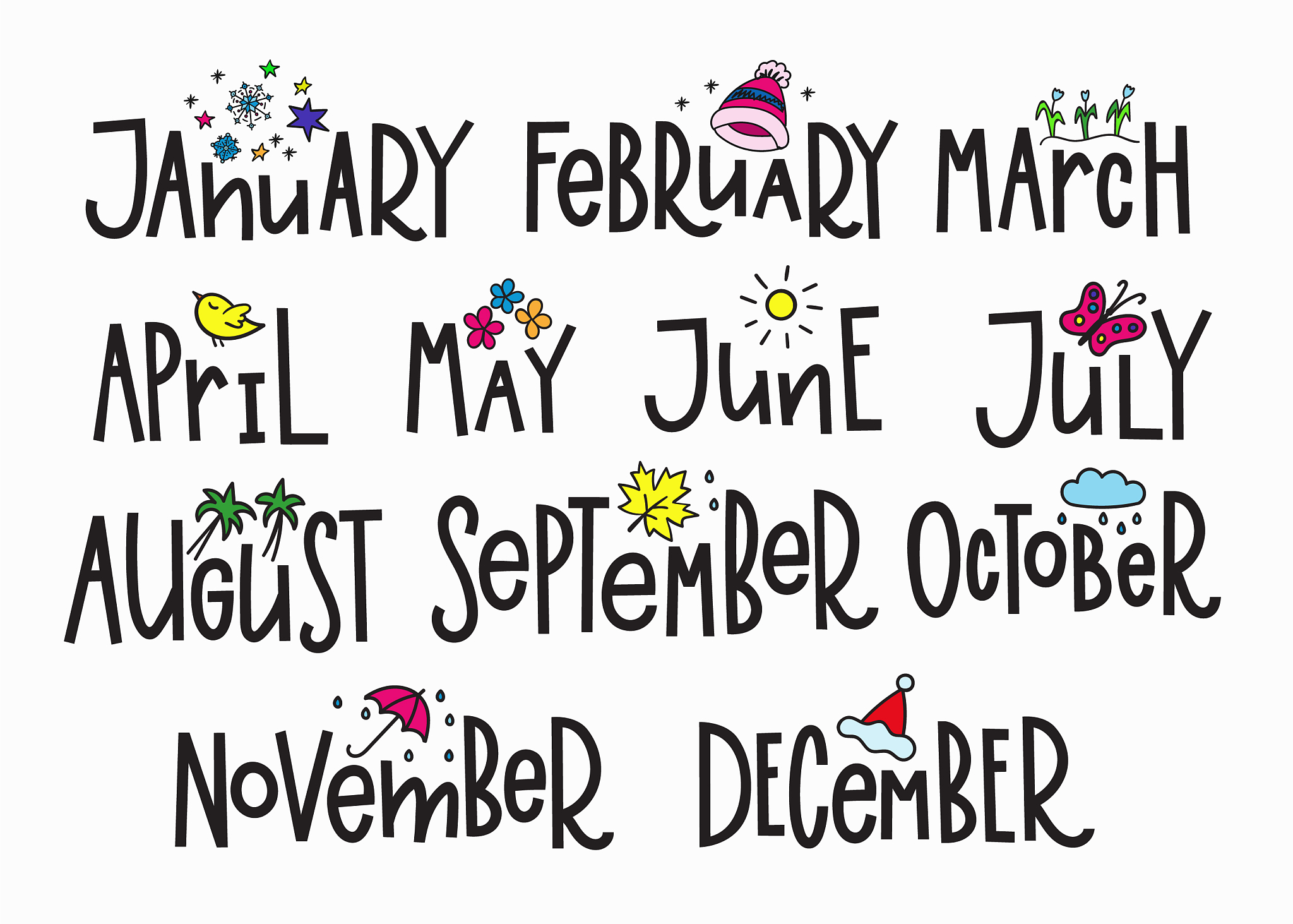 Months of the Year in English: January to December