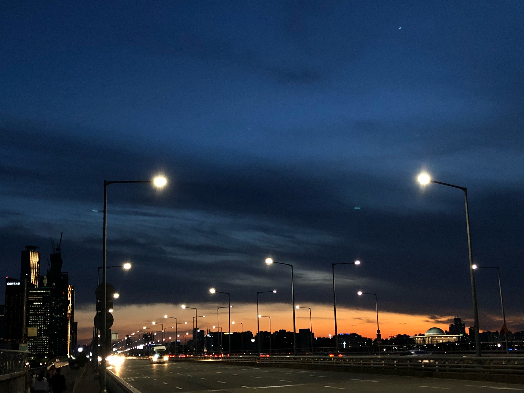 city street at night