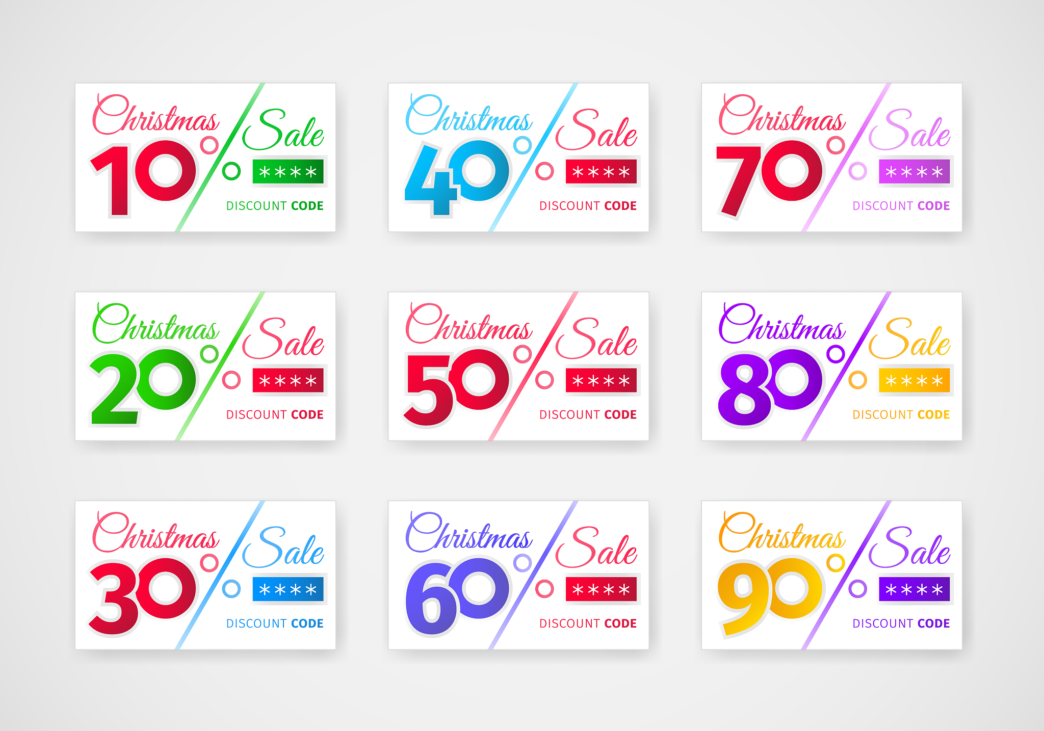 christmas sale discounts templates