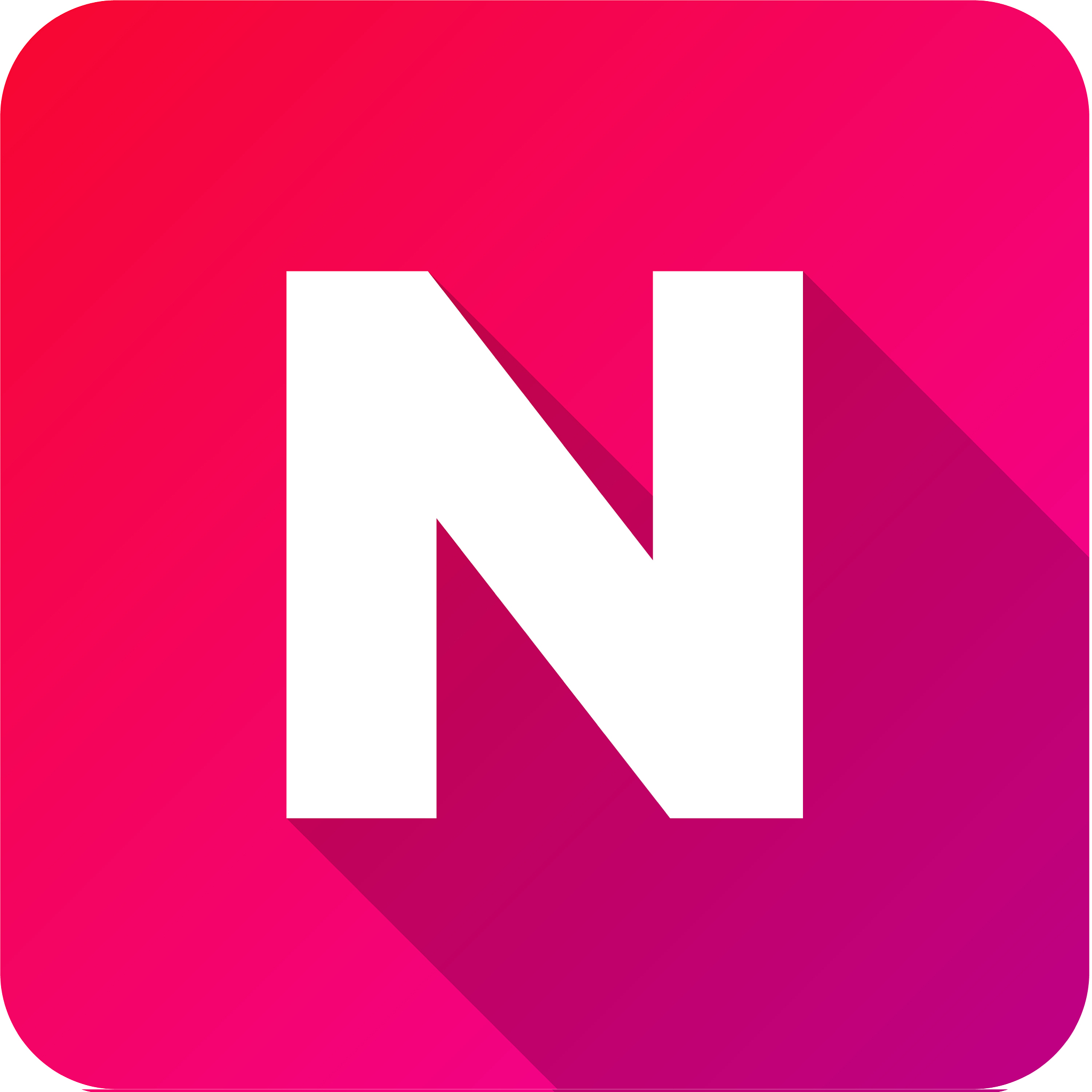 n modern gradation shadow letter logo icon design