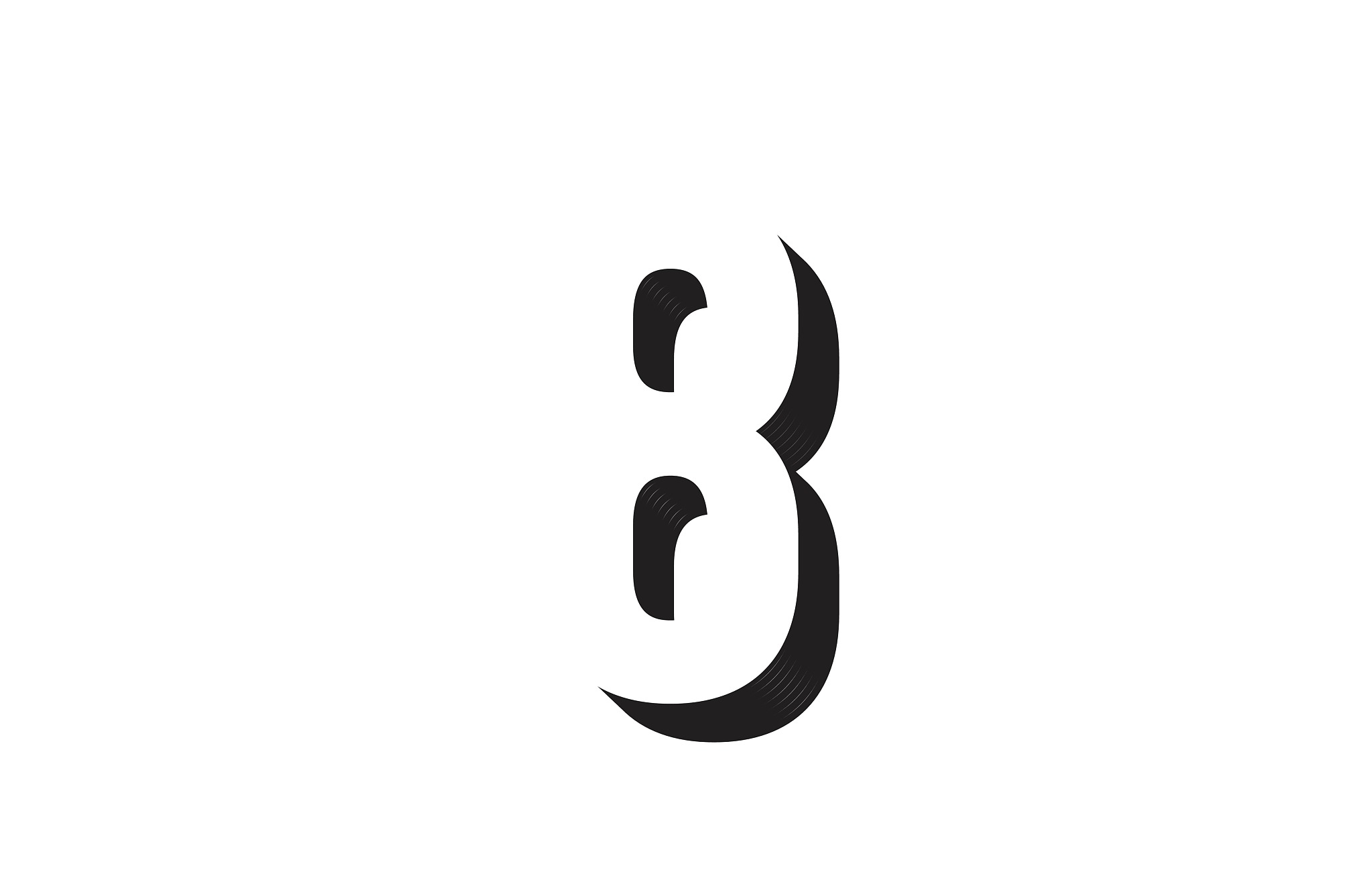 black and white 8 number logo icon design